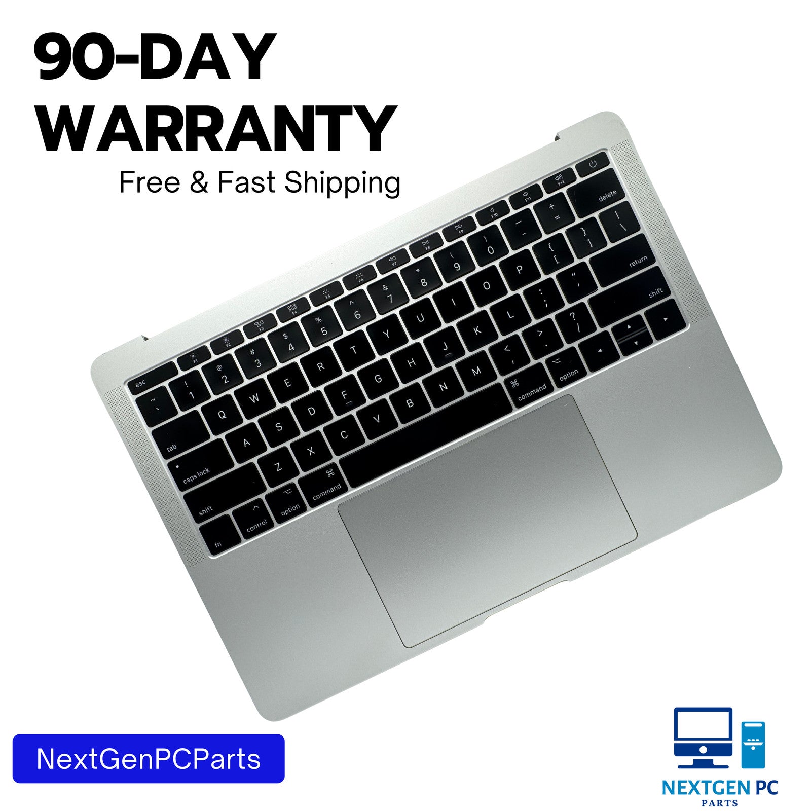 MacBook Pro 13 A1708 Top Case Keyboard Touchpad Battery Silver Grade A