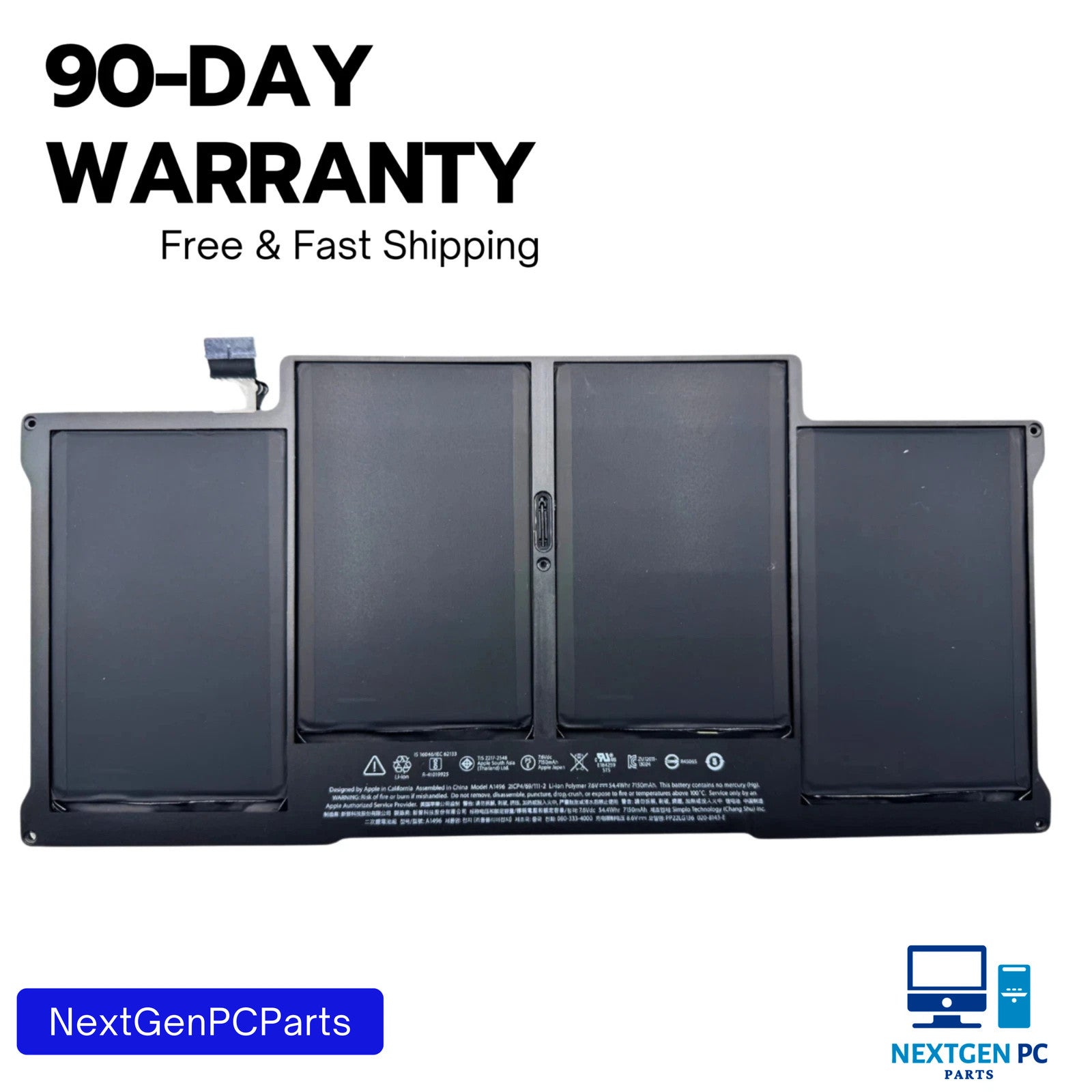 A1496 Battery for Apple MacBook Air 13" A1466 2013 2014 2015 2017 – Tested