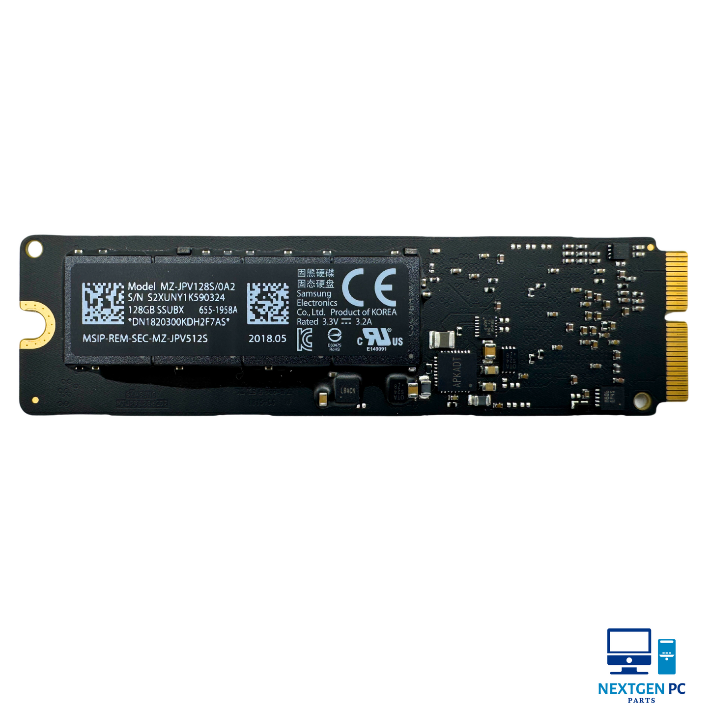 MacBook Air A1466 2015/2017 Samsung 128GB SSD MZ-JPV128S/0A2, 655-1958A