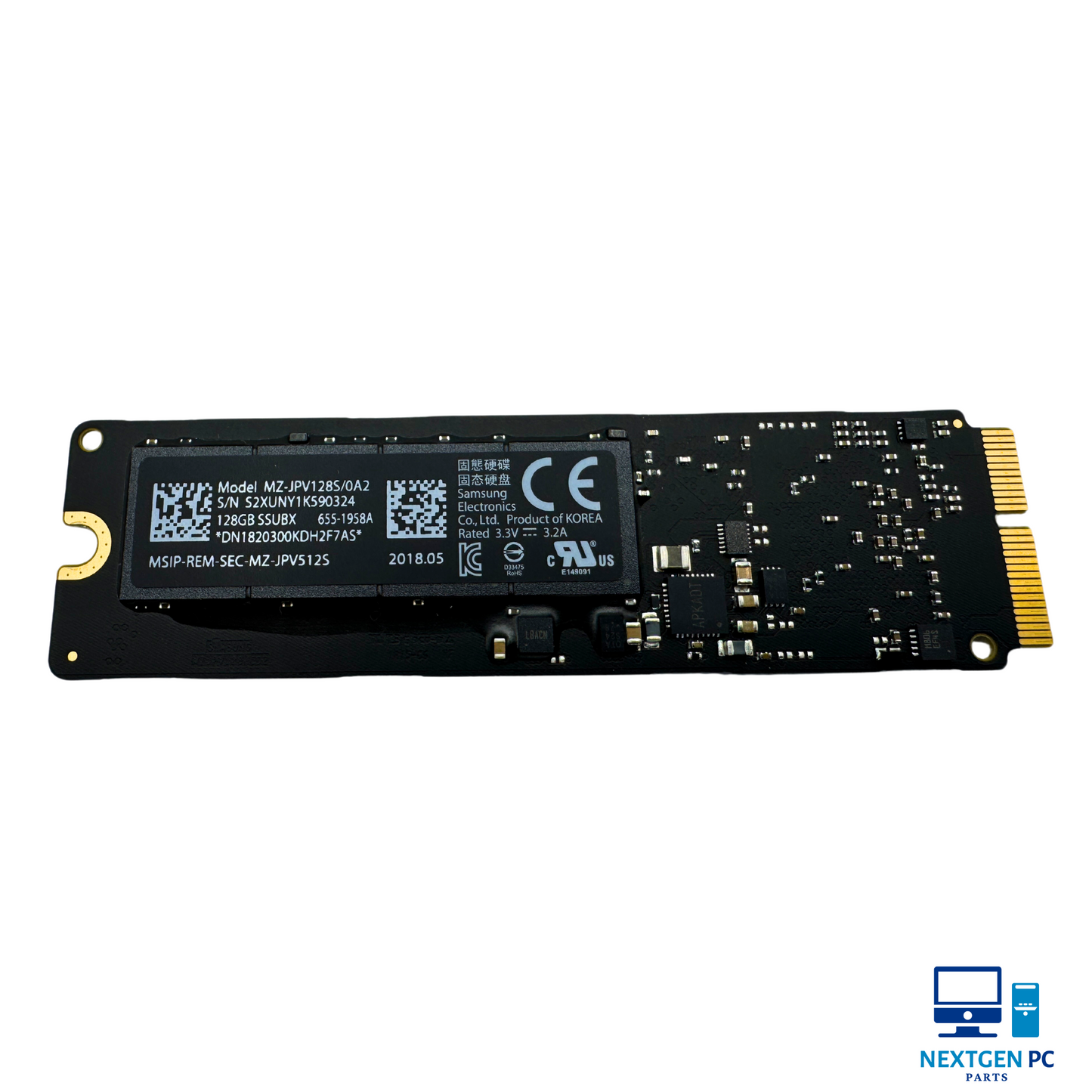 MacBook Air A1466 2015/2017 Samsung 128GB SSD MZ-JPV128S/0A2, 655-1958A