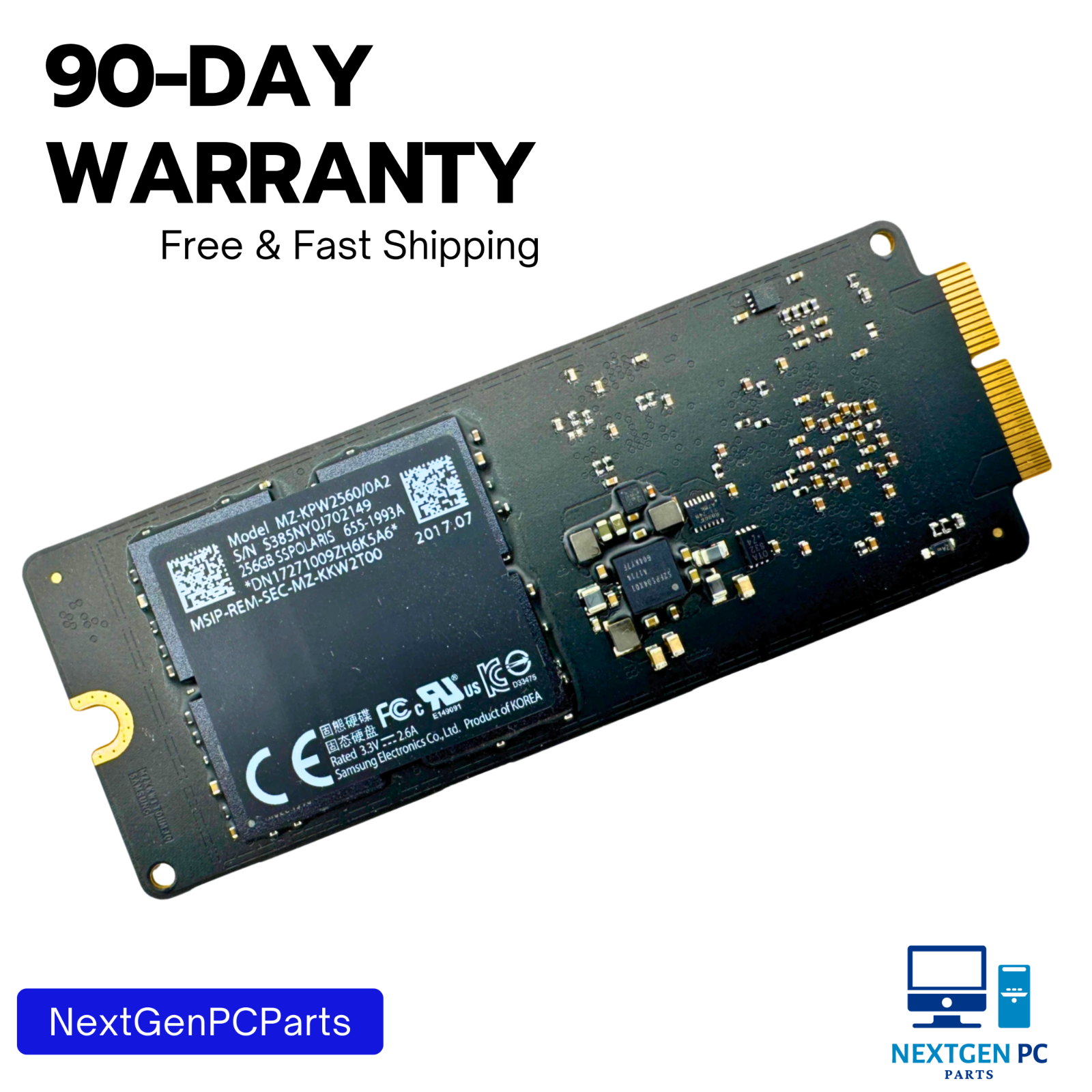 Apple Samsung MZ-KPW2560/0A2 256GB SSD 655-1993A SSPOLARIS – Genuine OEM