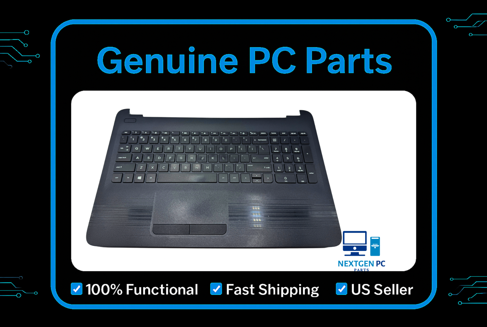 HP 255 G5 15.6" Genuine Palmrest w/Keyboard Touchpad