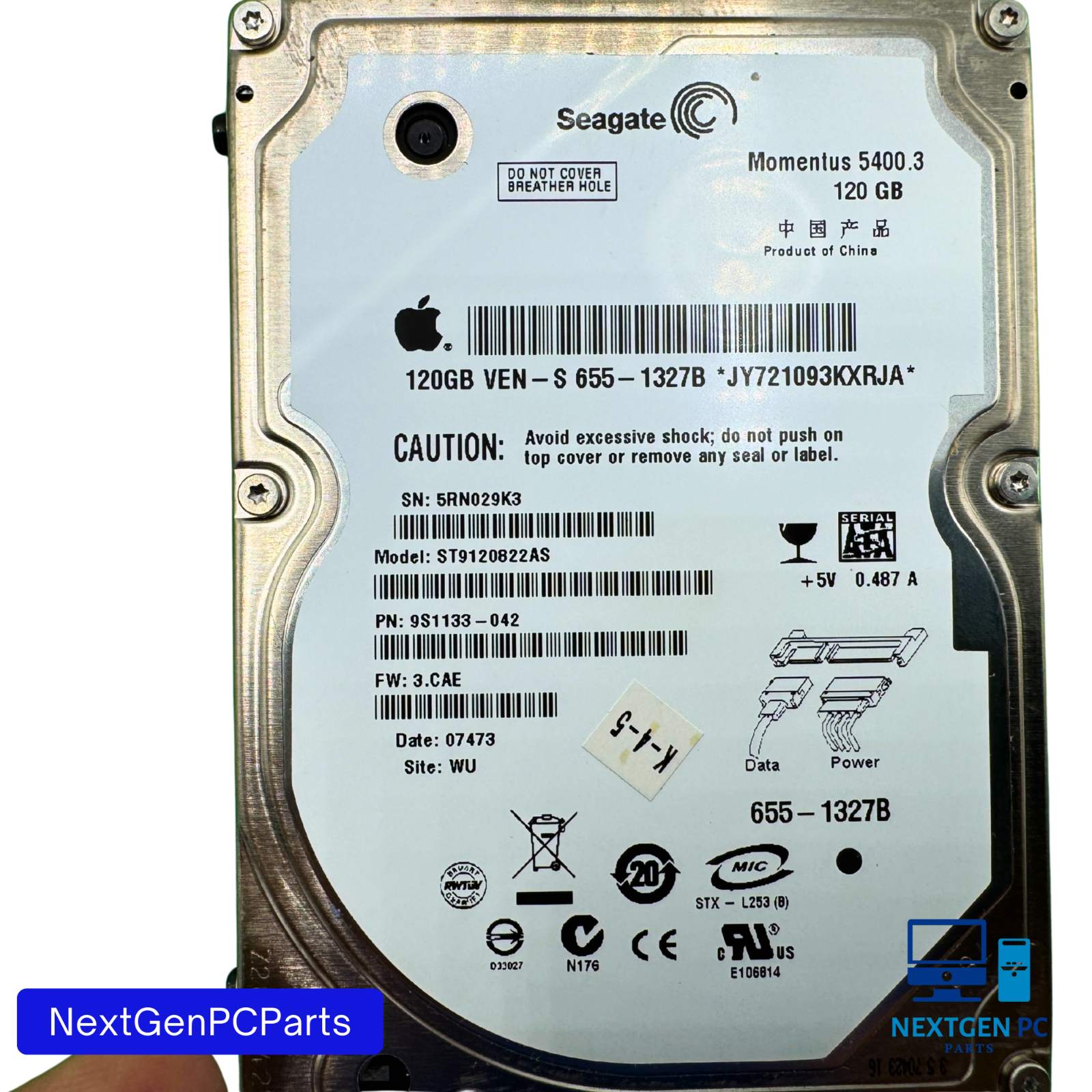 Seagate Momentus 5400.3 120GB 5400 RPM 2.5"  ST9120822AS SATA hard drive