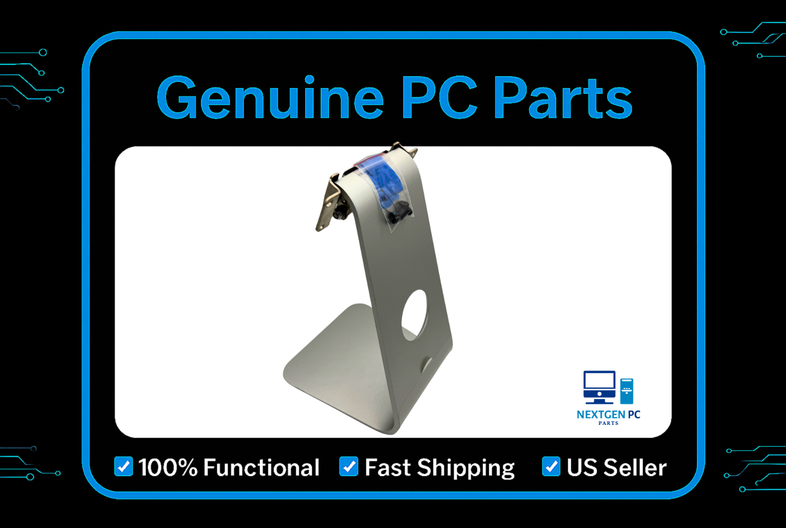 Apple iMac 21.5" A1418 Desktop Aluminum Foot Stand w Hinge & Screws