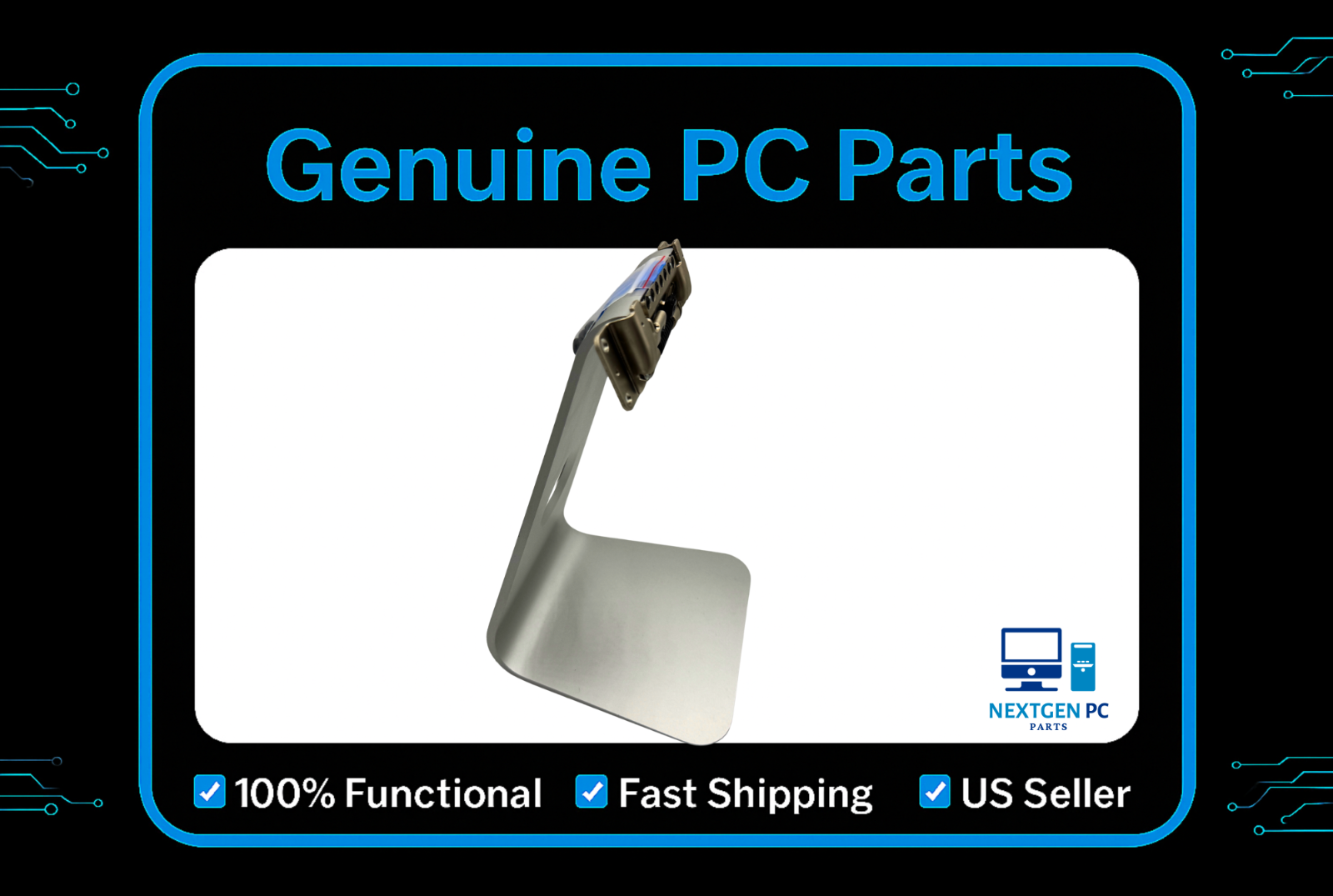 Apple iMac 21.5" A1418 Desktop Aluminum Foot Stand w Hinge & Screws