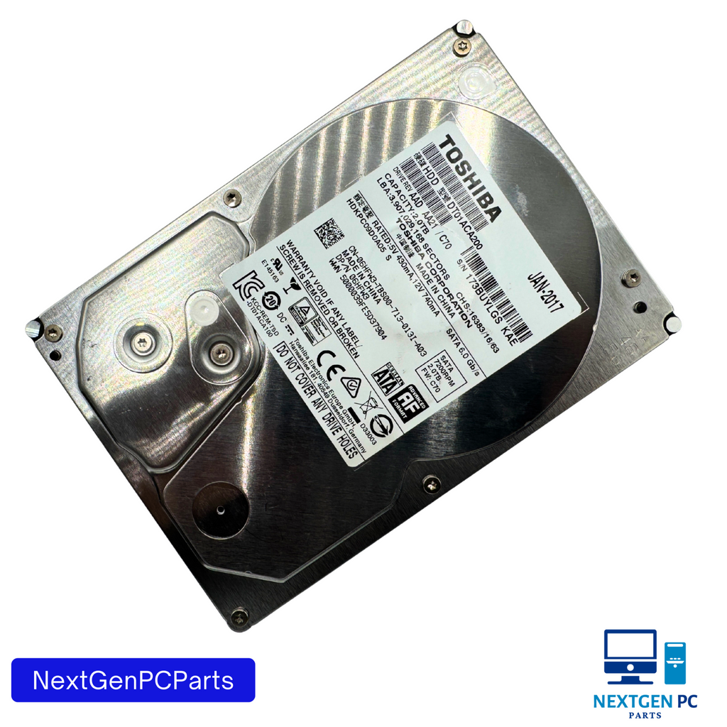 Toshiba 2TB Internal 7200RPM 3.5" Hard Drive HDD DT01ACA200 HDKPC09D0A05