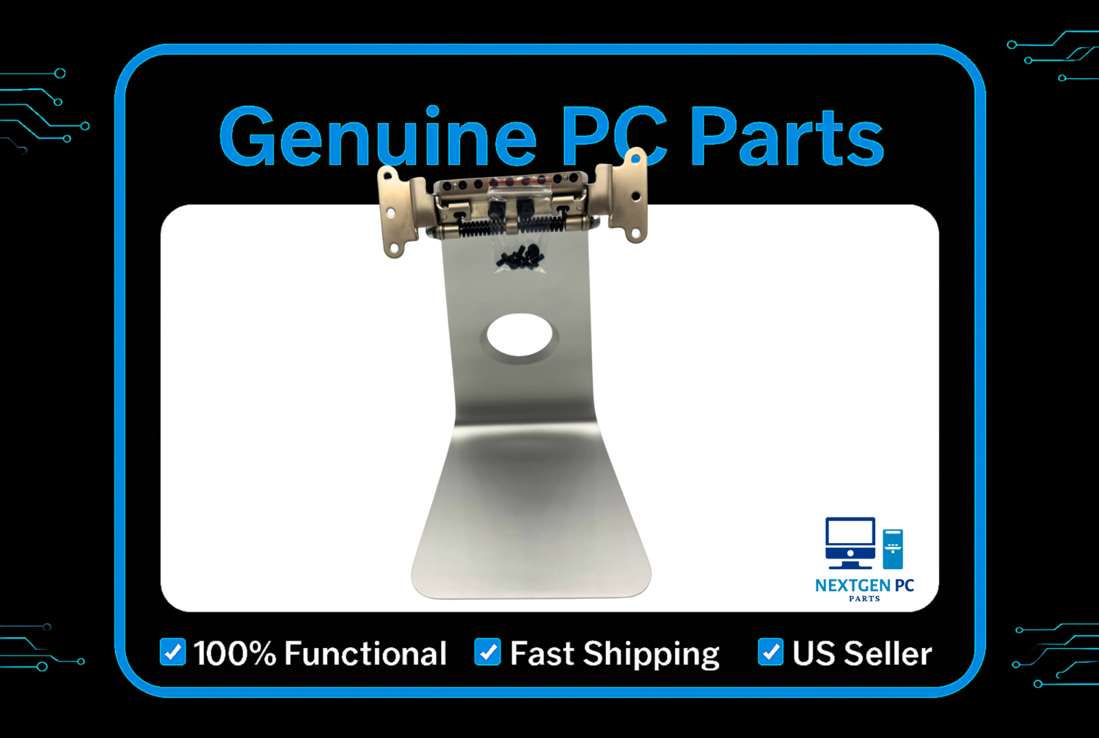 Apple iMac 27" A1419  2014 2015, 2017, 2019  Aluminum Base Stand + SCREWS CLUTCH
