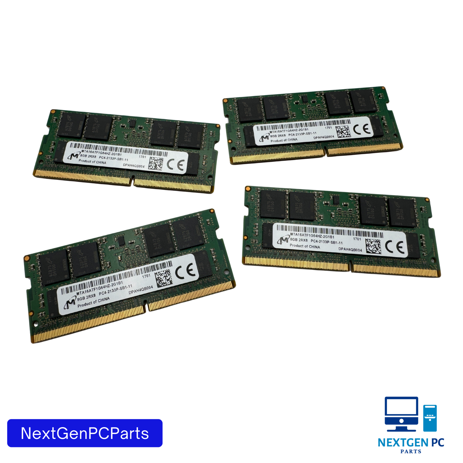 Micron 32GB (4X8) 8GB 2RX8 PC4-2133P-SB1-11 RAM Laptop Memory RAM