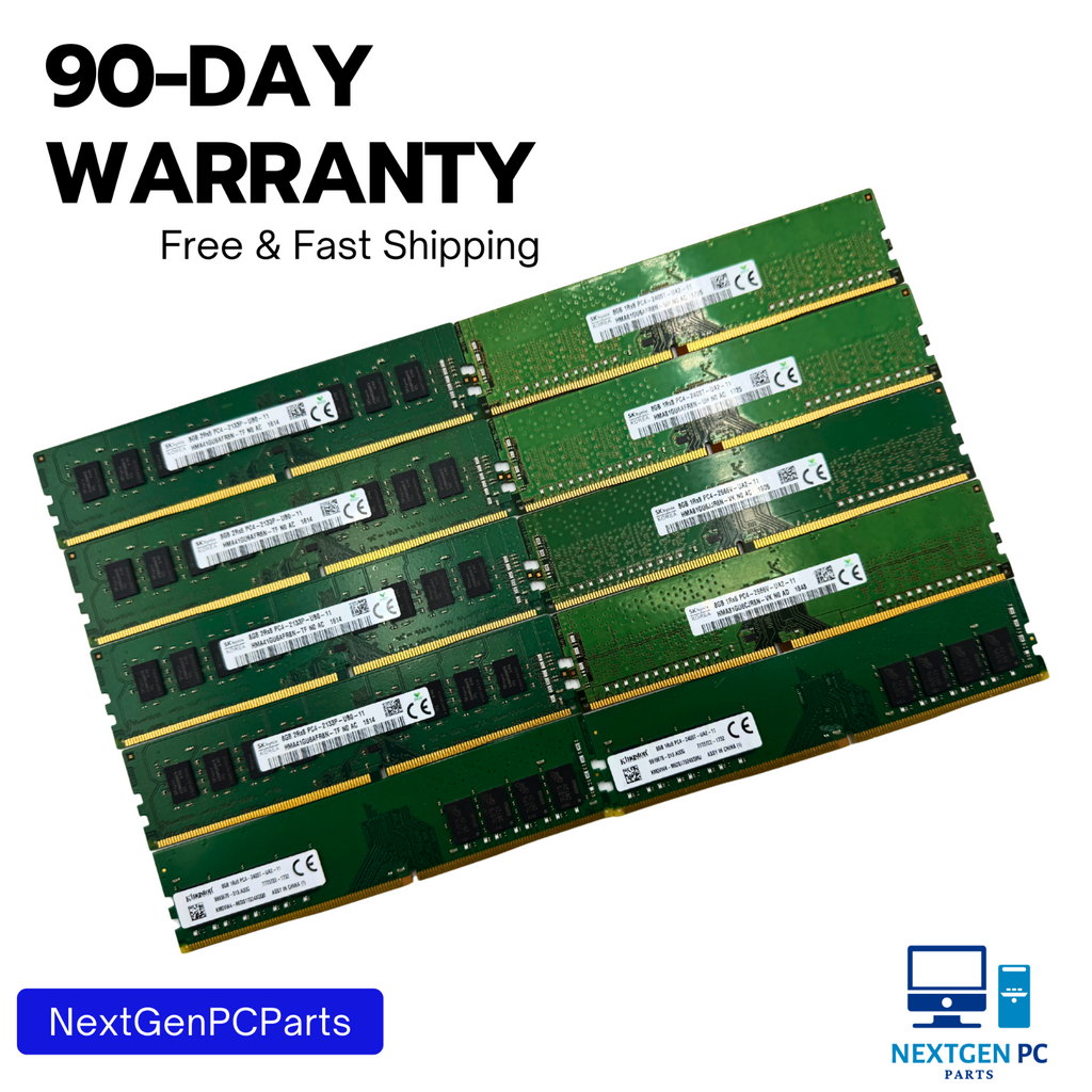 Lot of 10x 8GB DDR4 2133/2400 PC4 Desktop RAM Mixed Hynix Kingston Tested