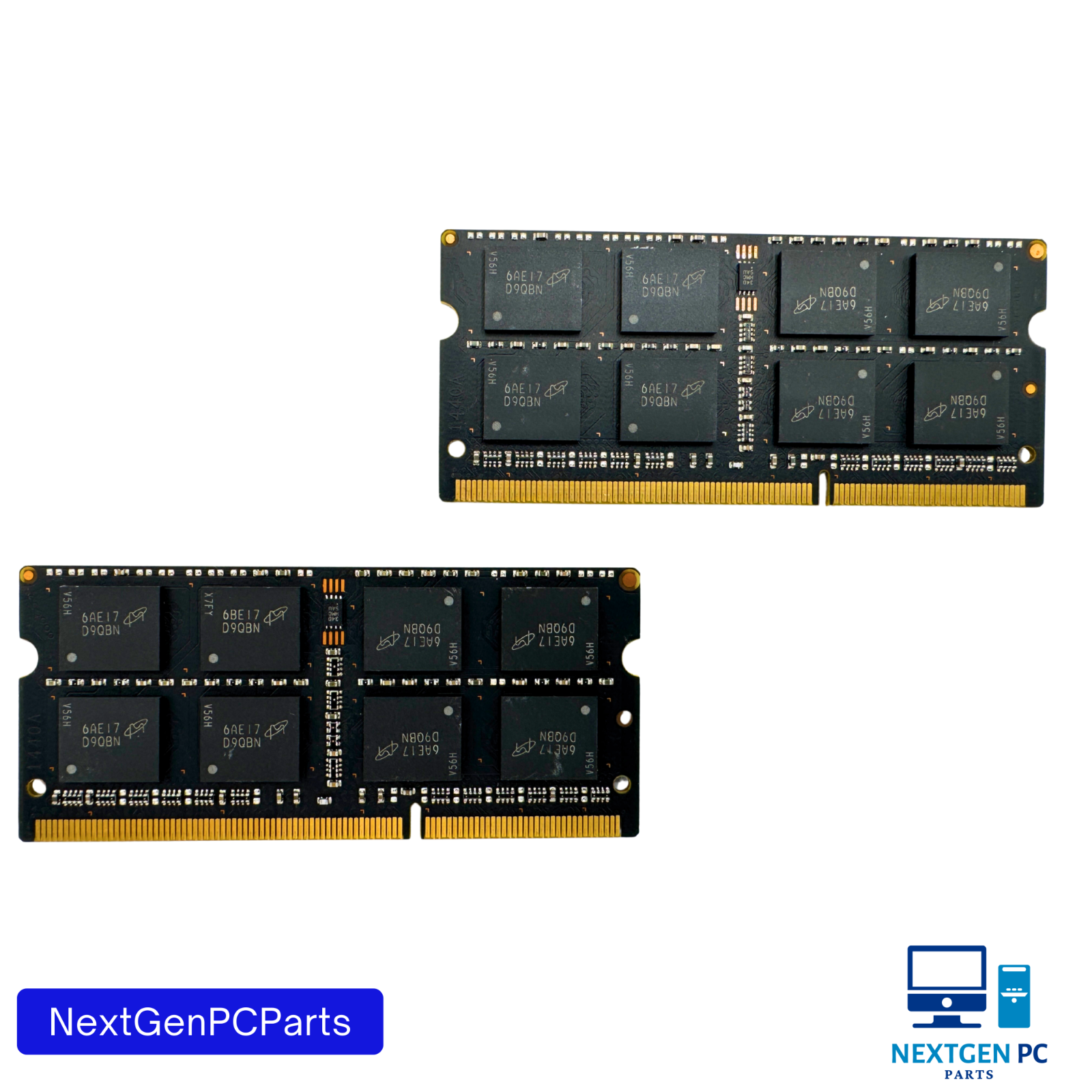 Lot of 2 – Micron 8GB DDR3L 1600MHz Laptop RAM MTA16KTF1G64HZ-1G9E2 PC3L-12800S