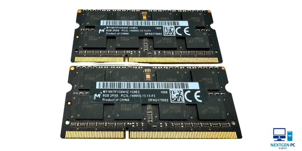 Micron 16GB 2X8GB DDR3L 2RX8 1600MHz PC3L-12800S 204pin Laptop Memory RAM Apple