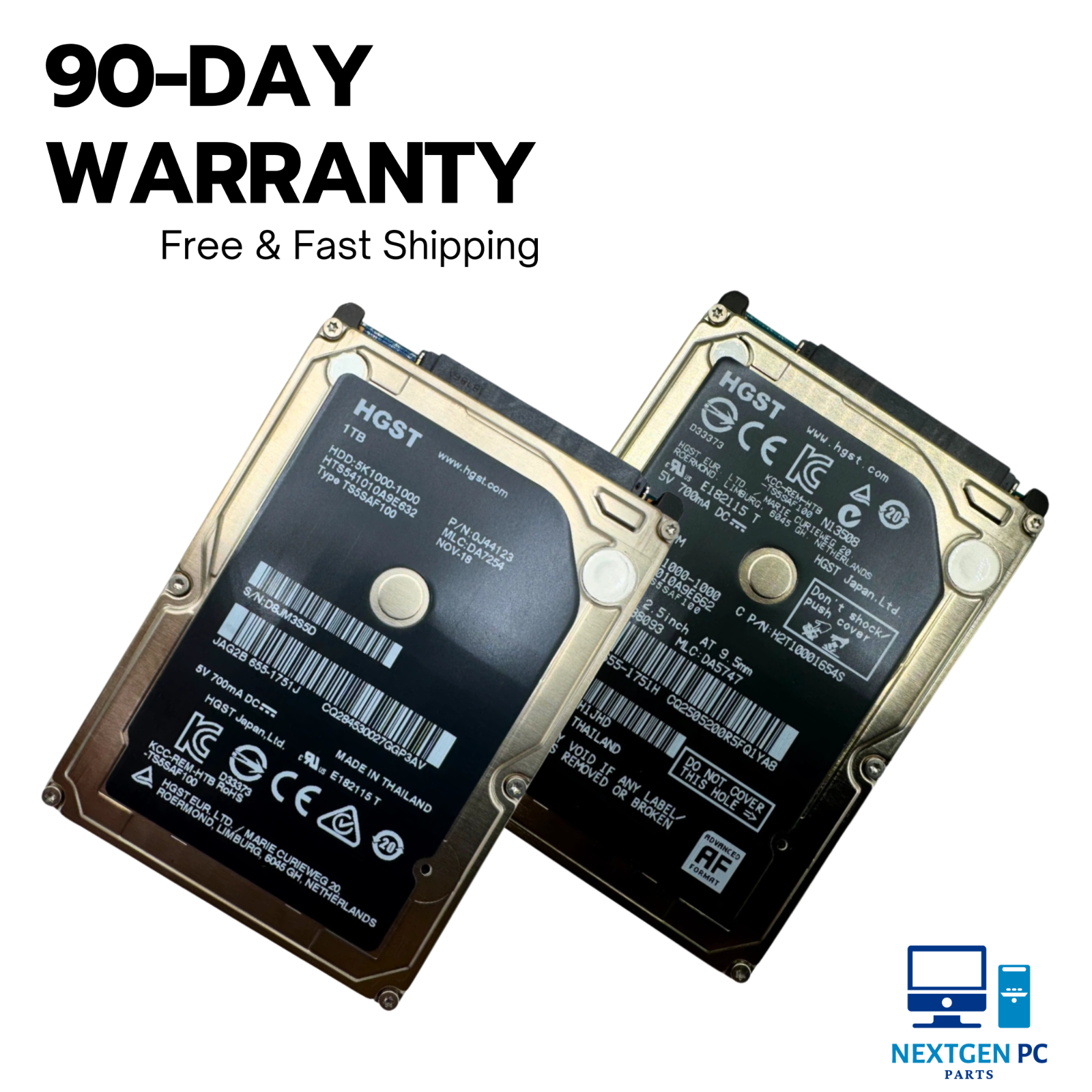 Apple HGST 1TB 2.5" SATA HDD 5400RPM HTS541010A9E632/HTS541010A9E662 Tested