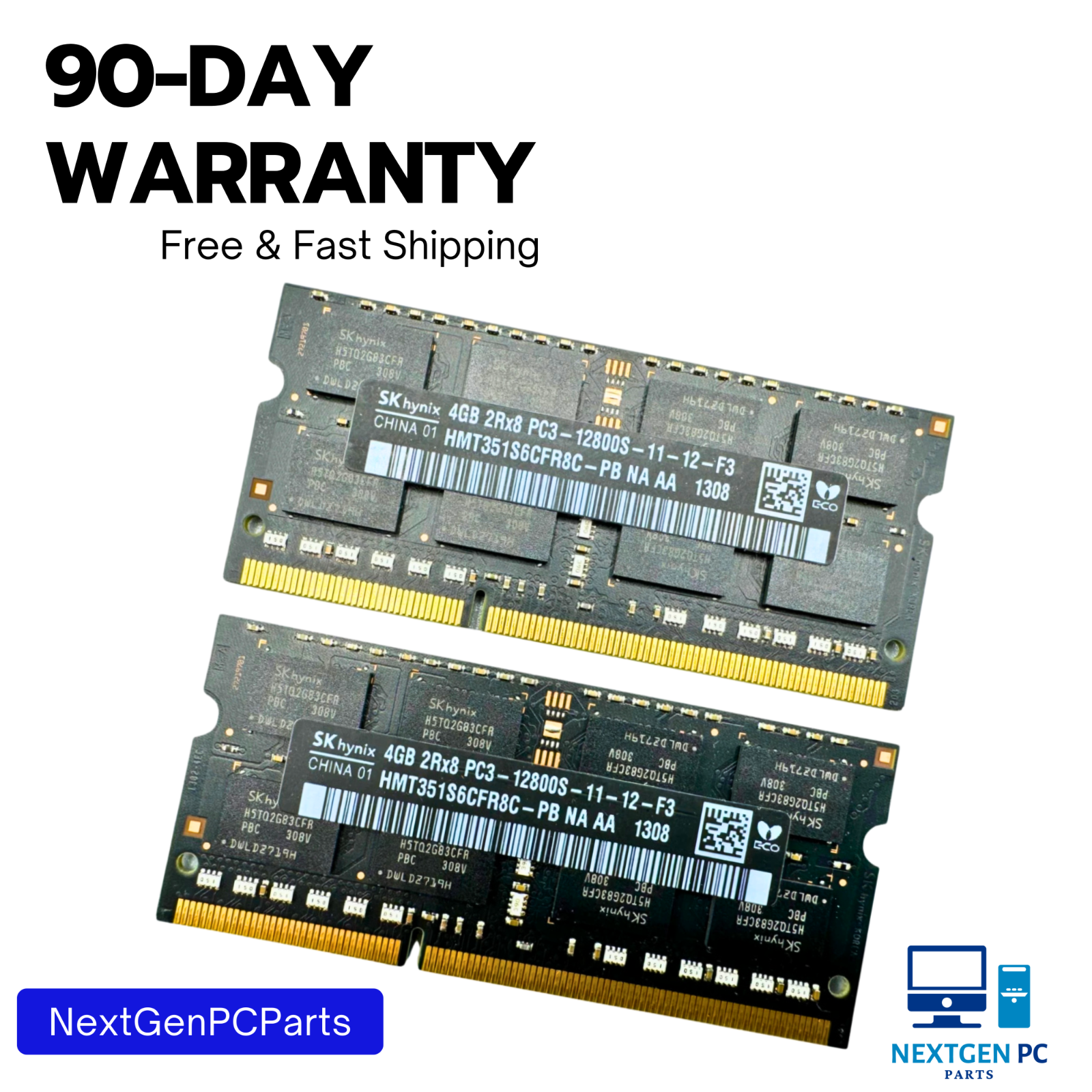 Apple SK Hynix 8GB (2X4GB) DDR3 2RX8 PC3-12800S HMT351S6CFR8C-PB Memory RAM
