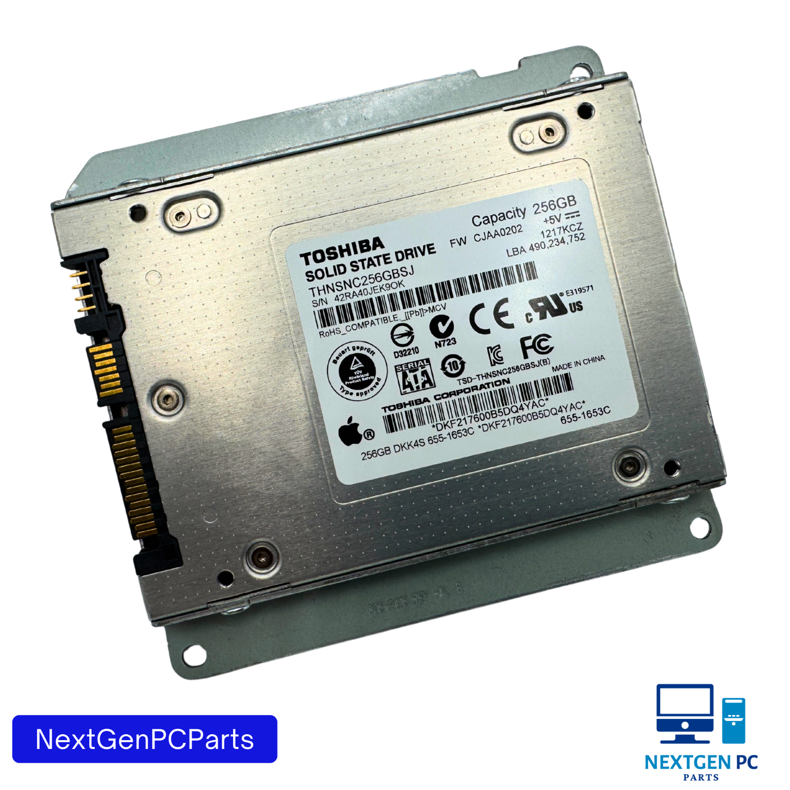 Apple Toshiba 256GB 2.5" SATA III SSD THNSNC256GBSJ 655-1653