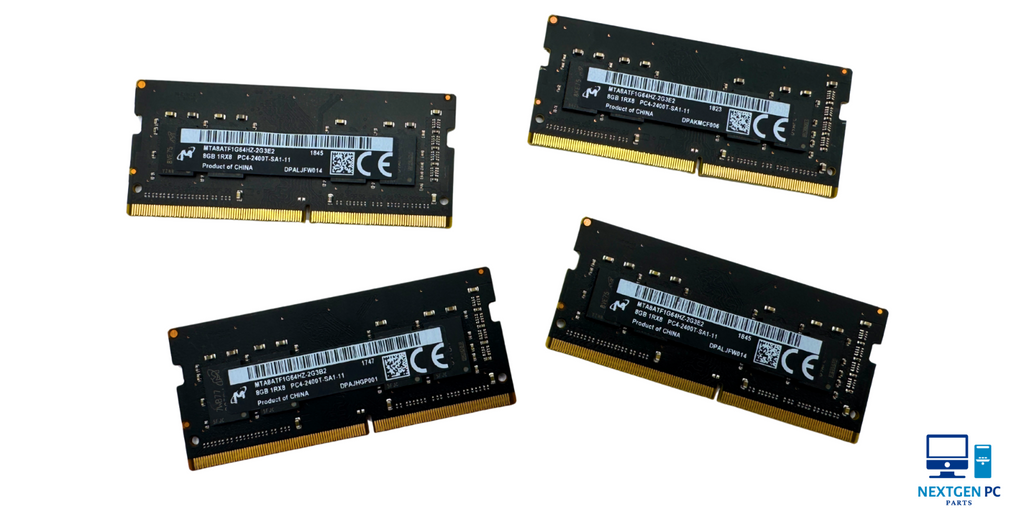 Lot of 4 Micron 8GB DDR4 iMac MacBook RAM PC4-2400T 1Rx8 MTA8ATF1G64HZ-2G3E1