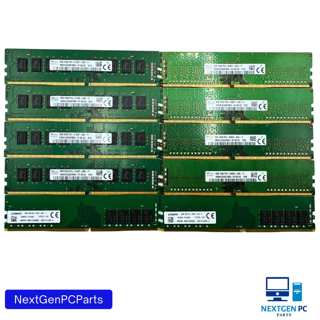 Lot of 10x 8GB DDR4 2133/2400 PC4 Desktop RAM Mixed Hynix Kingston Tested