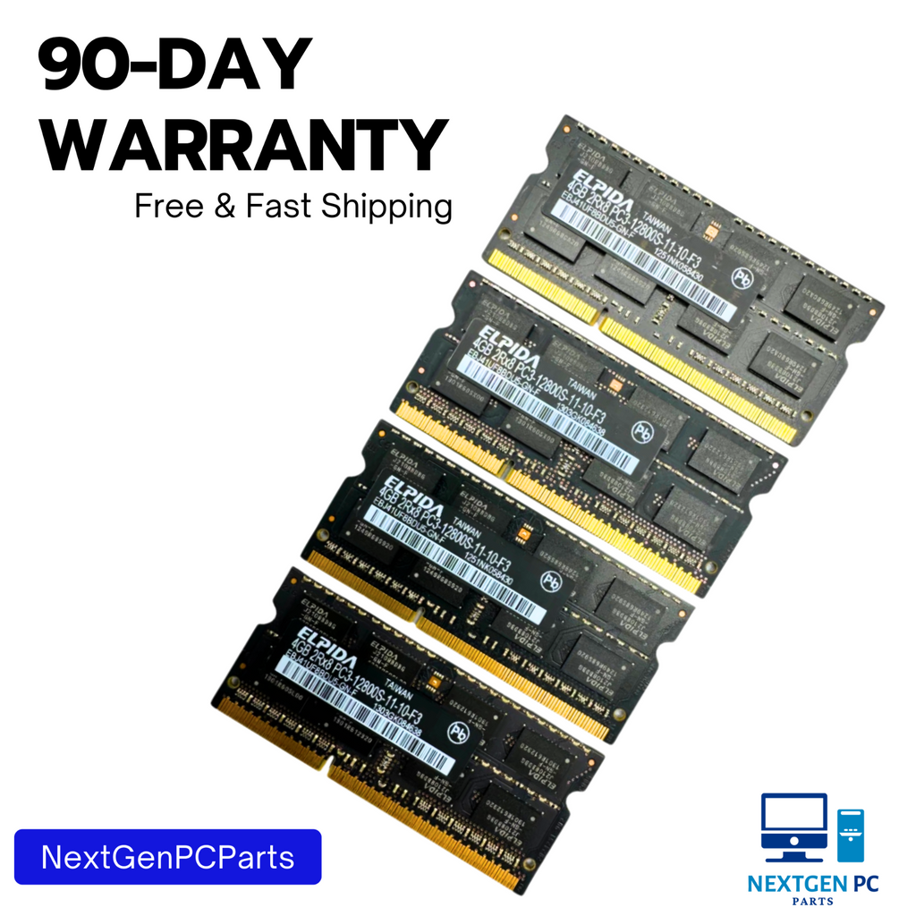 16GB (4x4GB) PC3-12800s DDR3-1600MHz 2Rx8 Non-ECC Elpida EBJ41UF8BDU5-GN-F