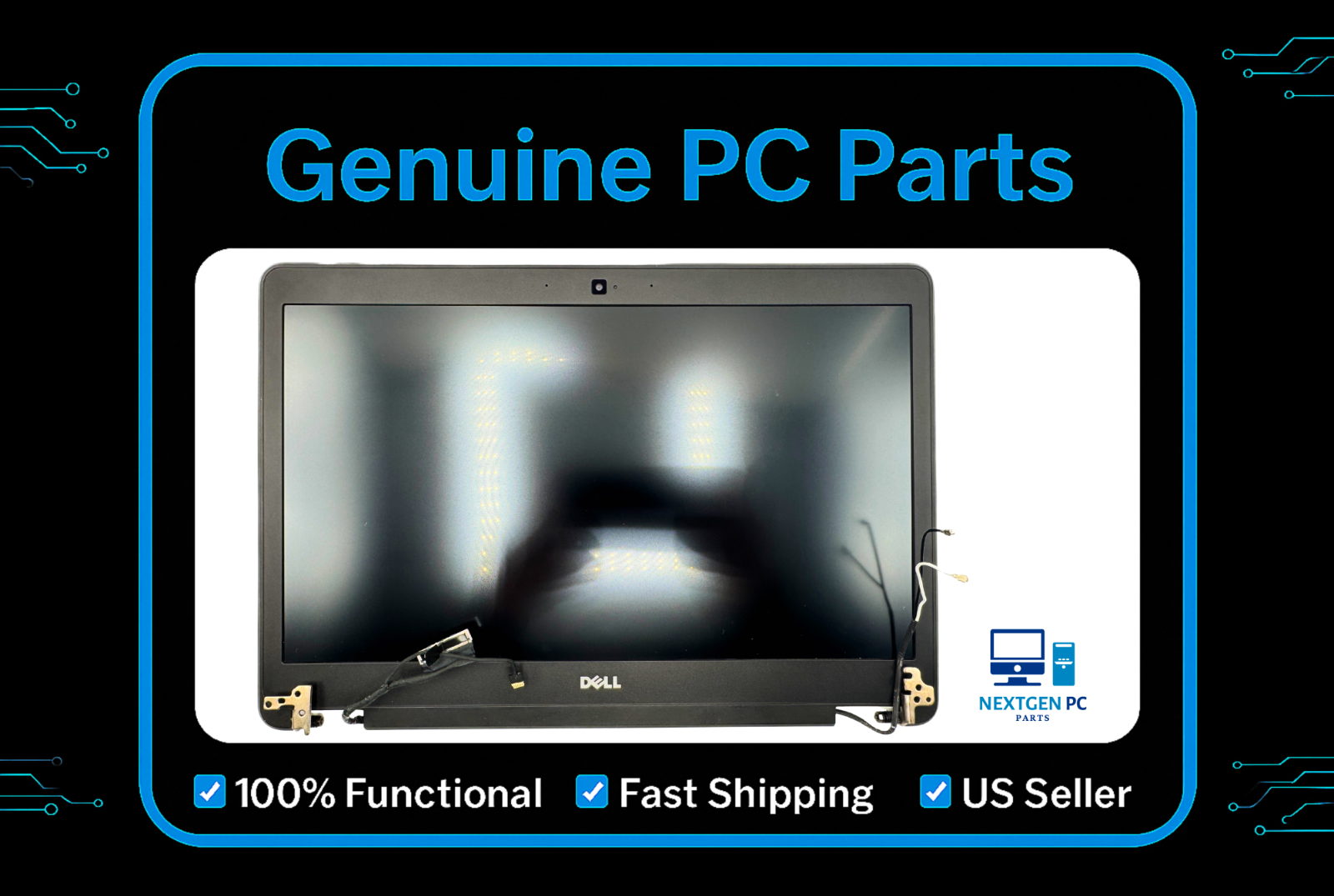 Dell Latitude E7440 14" LCD Screen Assembly Silver Complete
