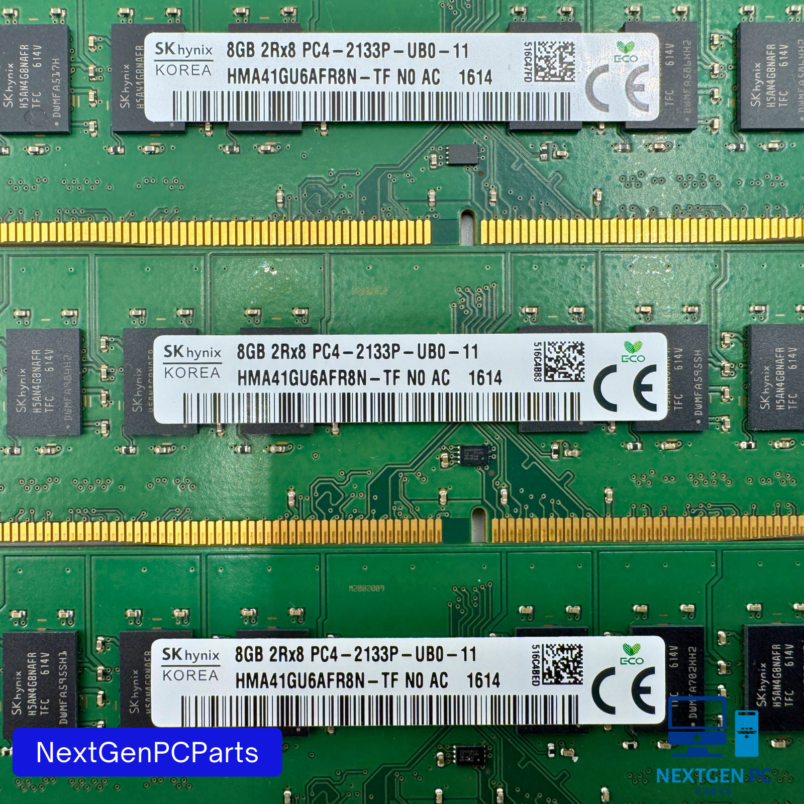 Lot of 10x 8GB DDR4 2133/2400 PC4 Desktop RAM Mixed Hynix Kingston Tested
