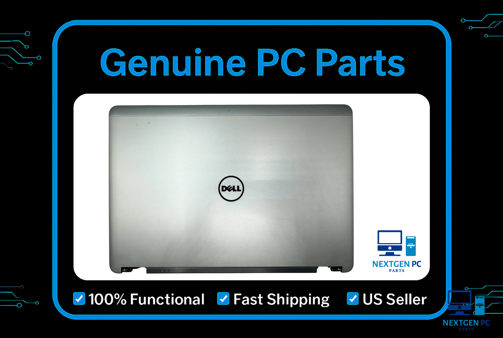 Dell Latitude E7440 14" LCD Screen Assembly Silver Complete