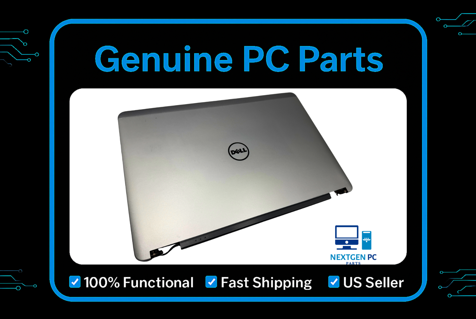 Dell Latitude E7440 14" LCD Screen Assembly Silver Complete