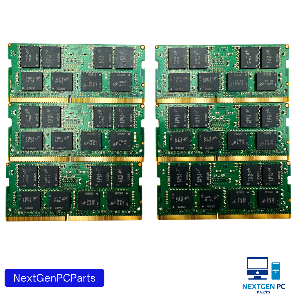 Lot of 6 Micron 8GB DDR4 Laptop RAM 2133 MHz 2rx8 MTA16ATF1G64HZ-2G1B1