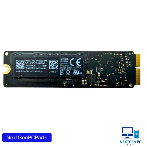 Apple / Samsung MZ-JPV2560/0A4 655-1858H 256GB SSUBX SSD Solid State Drive HD675