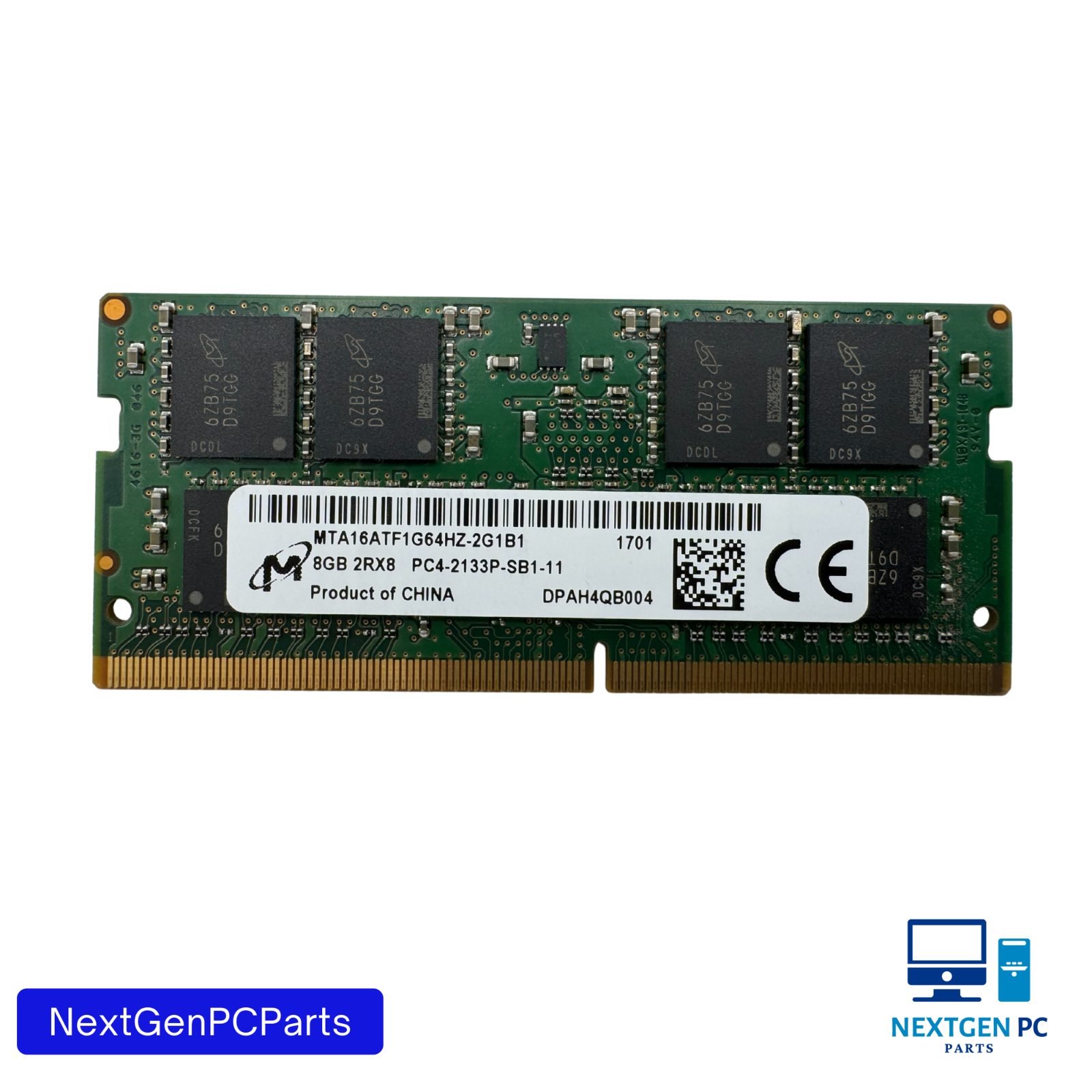 Micron 32GB (4X8) 8GB 2RX8 PC4-2133P-SB1-11 RAM Laptop Memory RAM