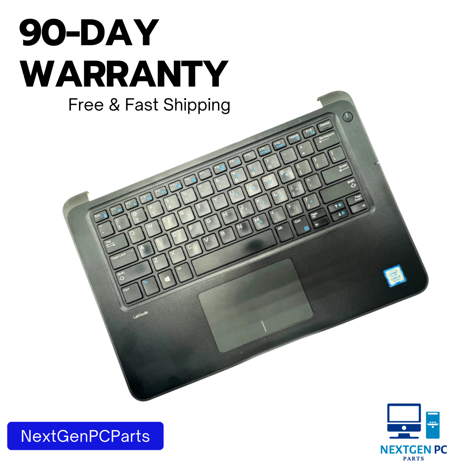 Genuine OEM Dell Latitude 13 3380 Palmrest Assembly with Touchpad and Keyboard