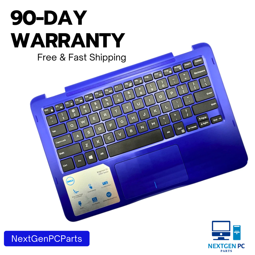 Dell Inspiron 11 3168 11.6" Genuine Laptop Palmrest w/Touchpad Keyboard Blue