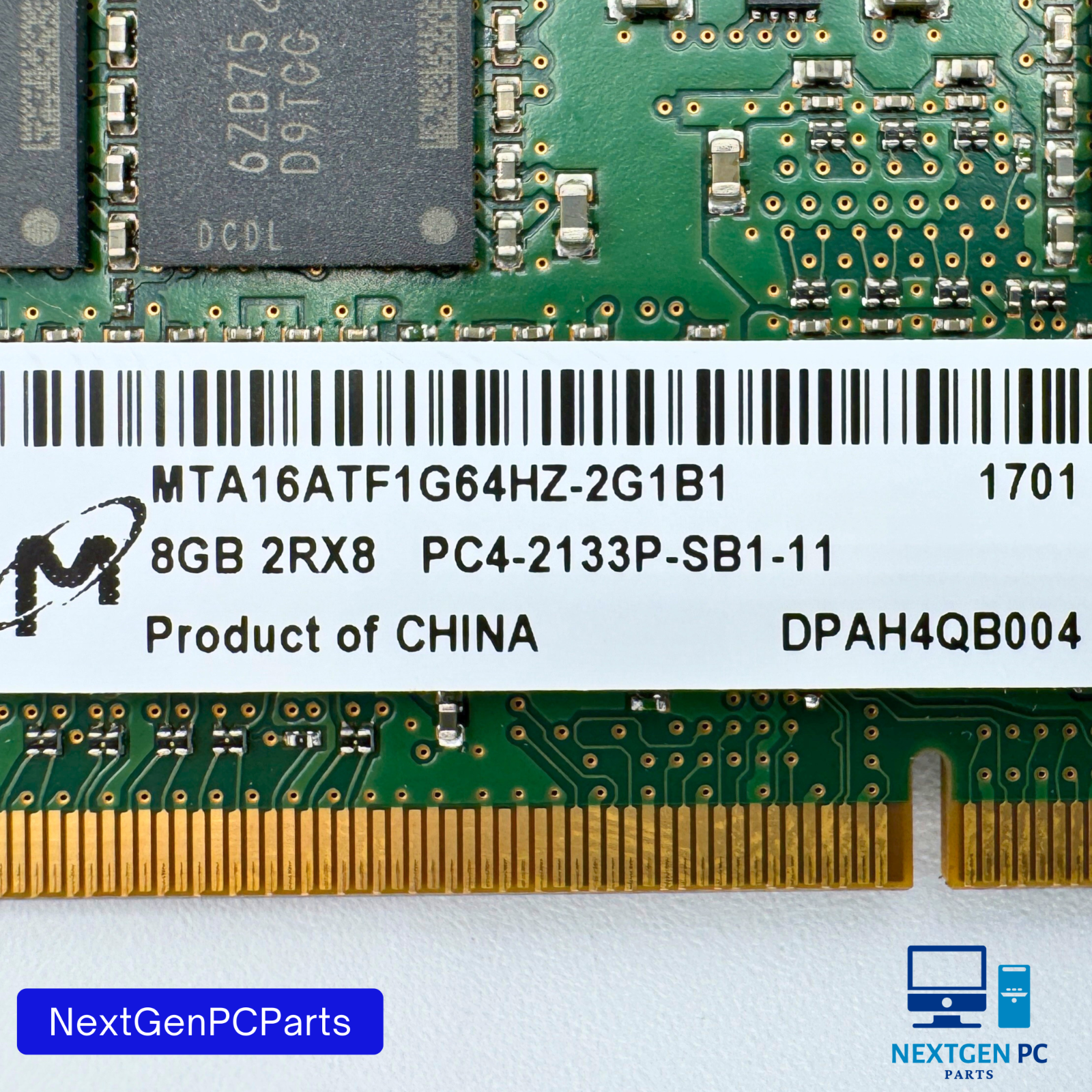 Lot of 6 Micron 8GB DDR4 Laptop RAM 2133 MHz 2rx8 MTA16ATF1G64HZ-2G1B1