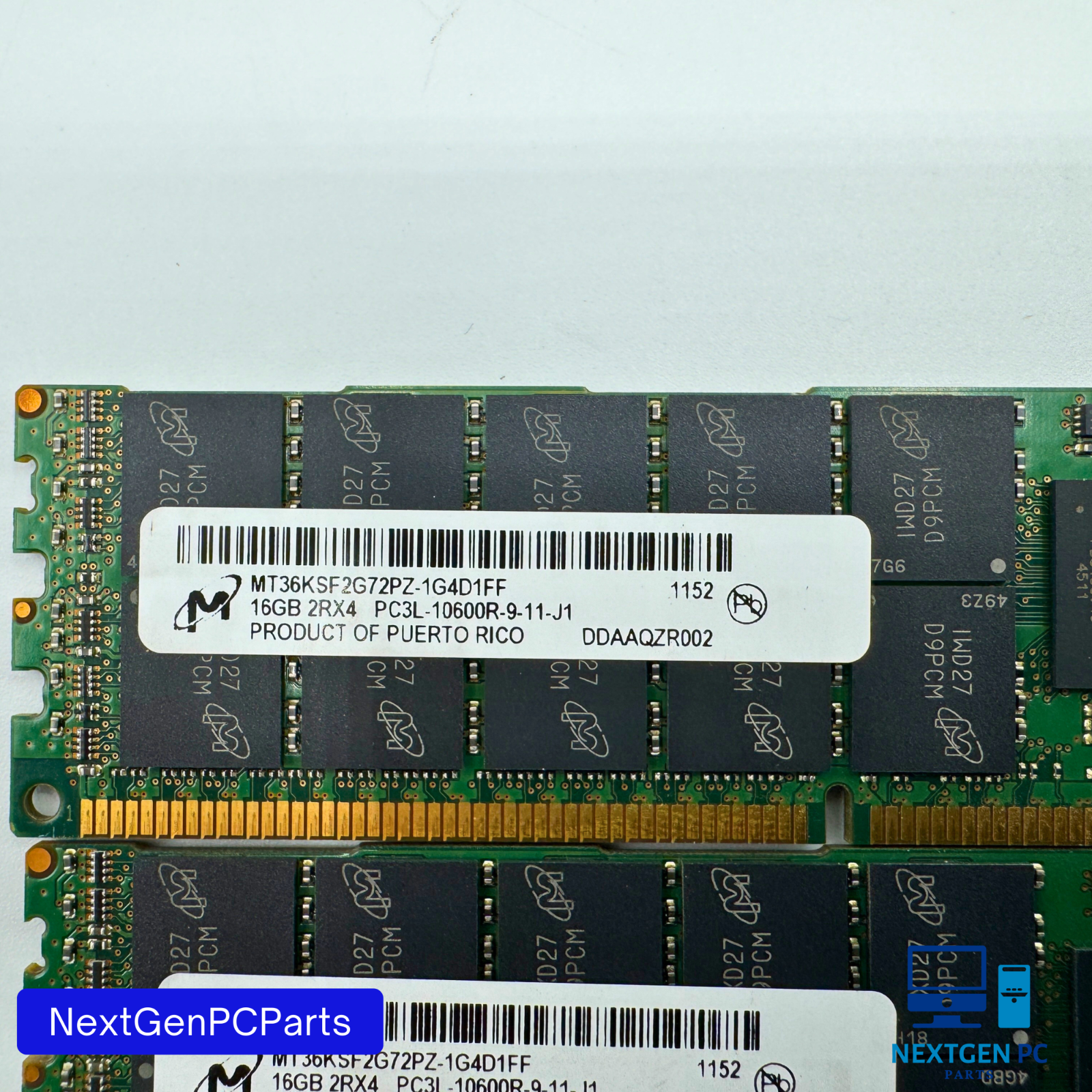 Lot of 6x16GB 96GB DDR3 PC3L-10600R ECC REG Server RAM 2Rx4 Micron Crucial