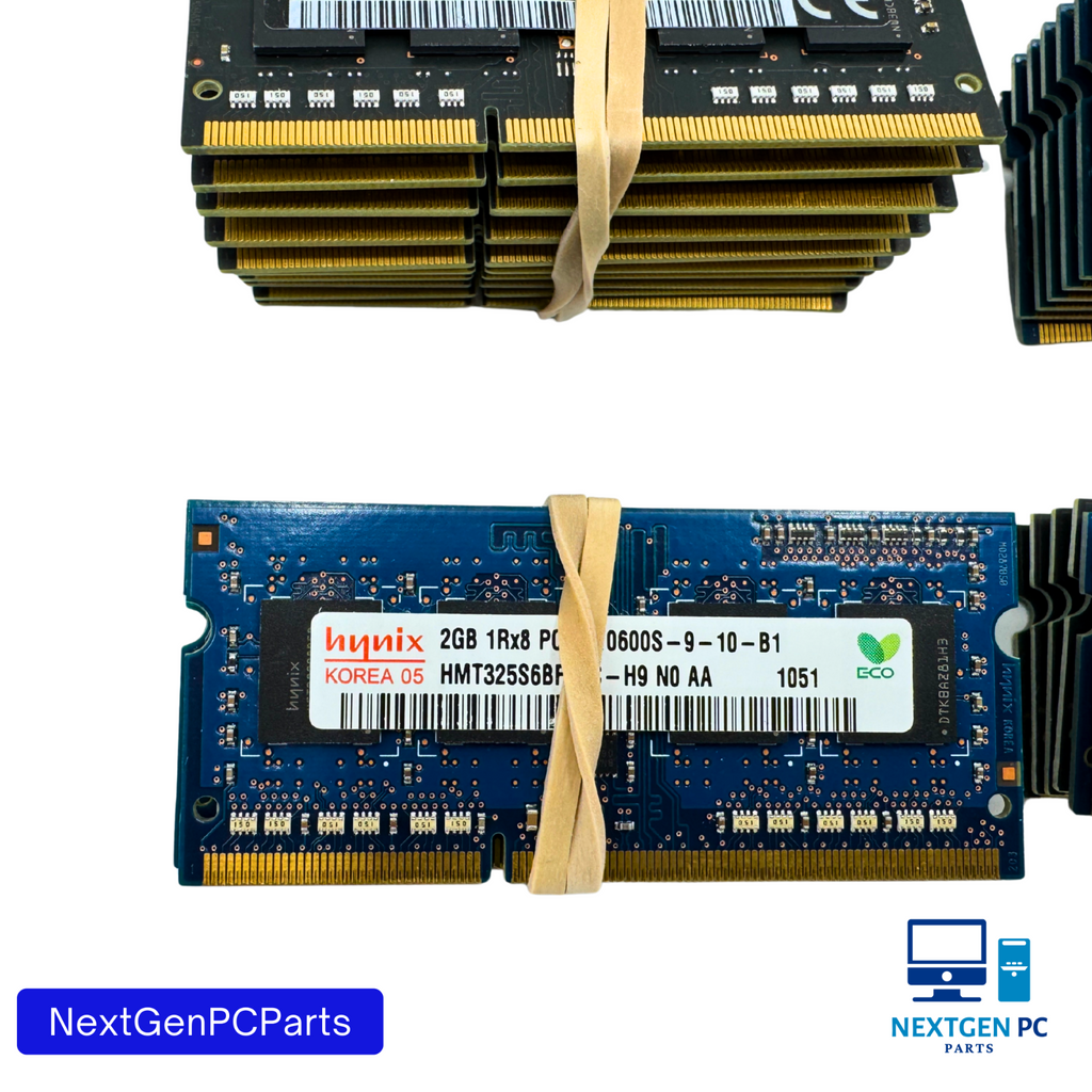 Lot of 90 Mixed 2GB DDR3/DDR3L SO-DIMM Laptop RAM PC3-8500S 10600S 12800S