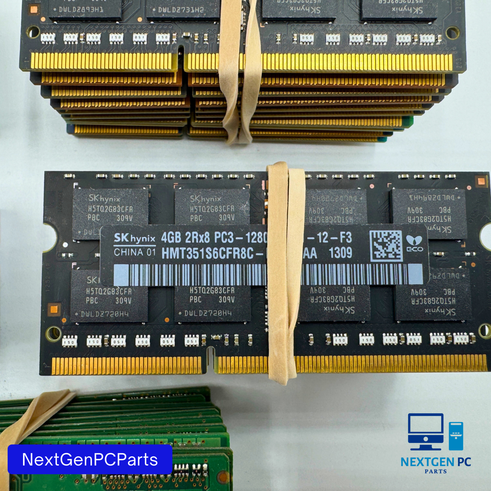 Lot of 50 Mixed 4GB DDR3 SO-DIMM Laptop RAM PC3-8500S 10600S 12800S