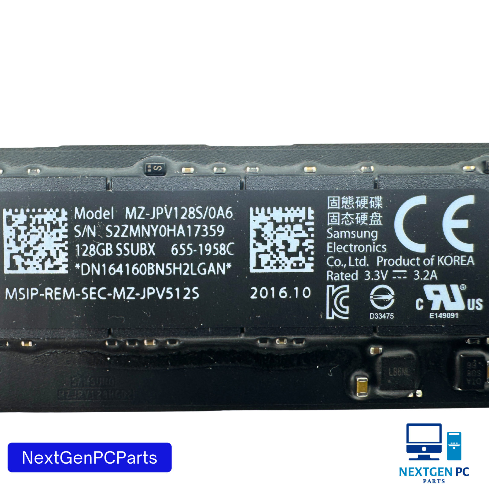 Apple Samsung 128GB PCIe SSD MZ-JPV128S/0A6 655-1958C OEM
