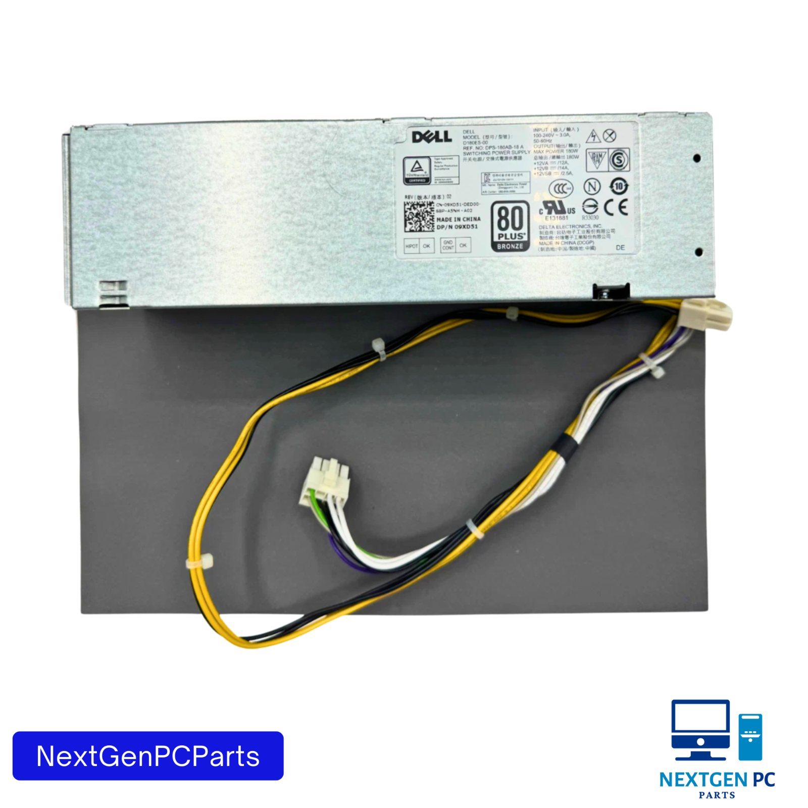 09XD51 9XD51 Dell Optiplex 3040 5040 7040 SFF 180W Power Supply D180ES-00