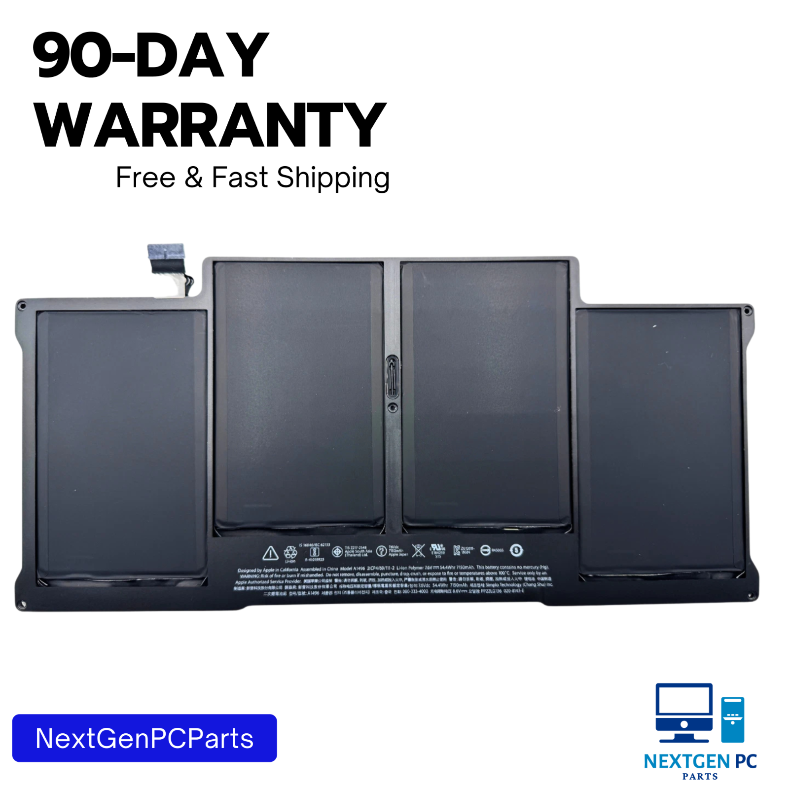 A1496 Battery for Apple MacBook Air 13'' A1466 2013 2014 2015 & 2017