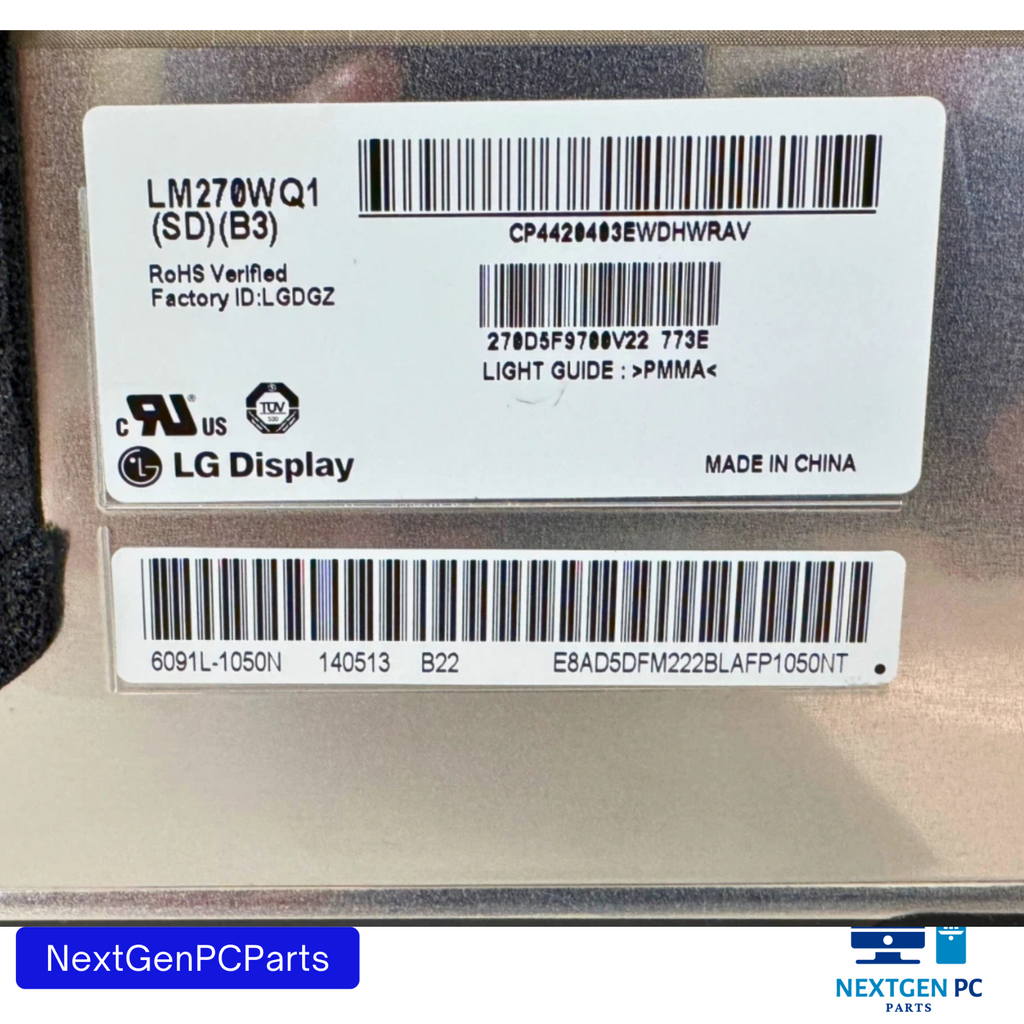 Apple iMac 27" A1312 LCD Display Screen | LM270WQ1 (SD) (B3) | High Resolution