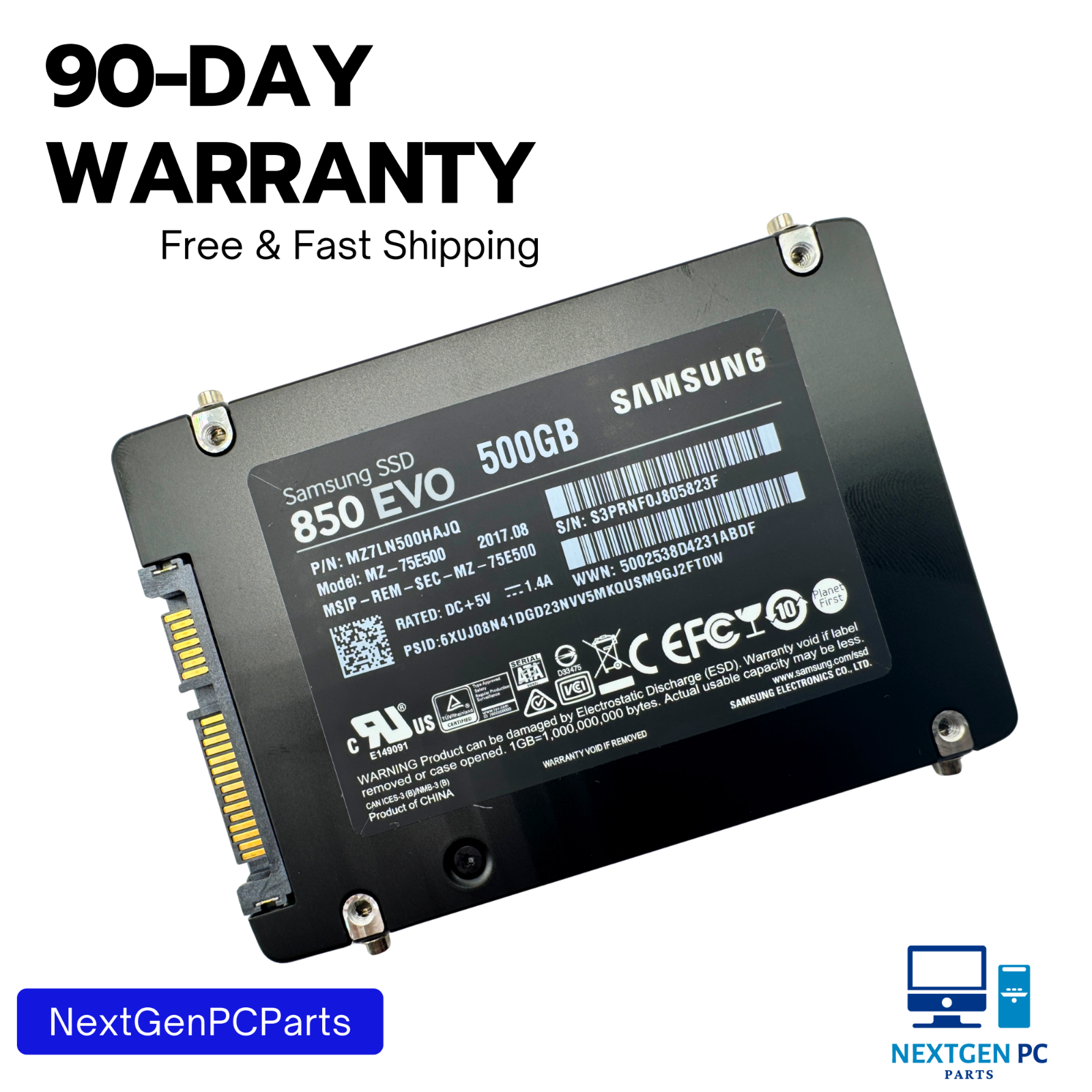 Samsung 850 EVO 500GB SATA 6Gb/s 2.5" SSD MZ7LN500 / MZ-75E500