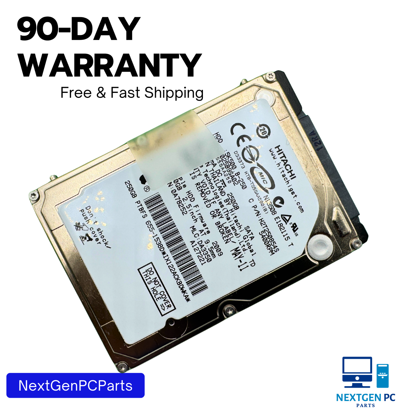 Hitachi HTS545025B9SA02 250GB 5400RPM Apple 655-1538D 250GB Sata 5K500.B-250 180
