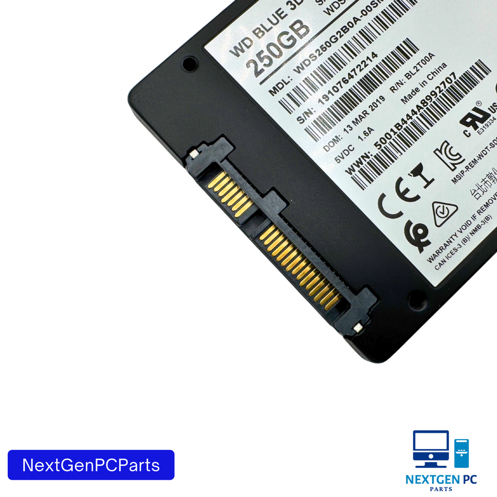 WD Blue 3D NAND SATA 6Gb/s 2.5" 250GB SSD WDS250G2B0A-00SM50 Solid State Drive