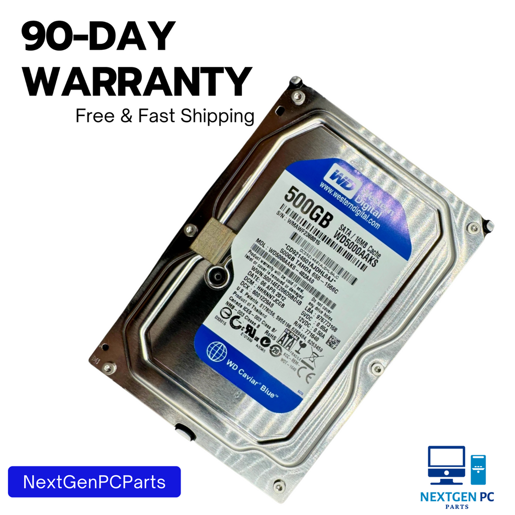 Western Digital WD Blue WD5000AAKS 500GB 3.5" SATA Desktop Hard Drive - Tested