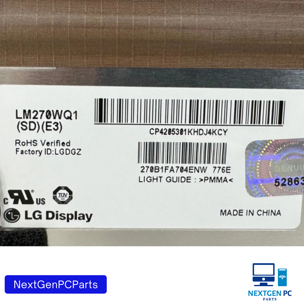 Apple iMac 27" A1312 LCD Display Screen LM270WQ1 (SD)(E3)