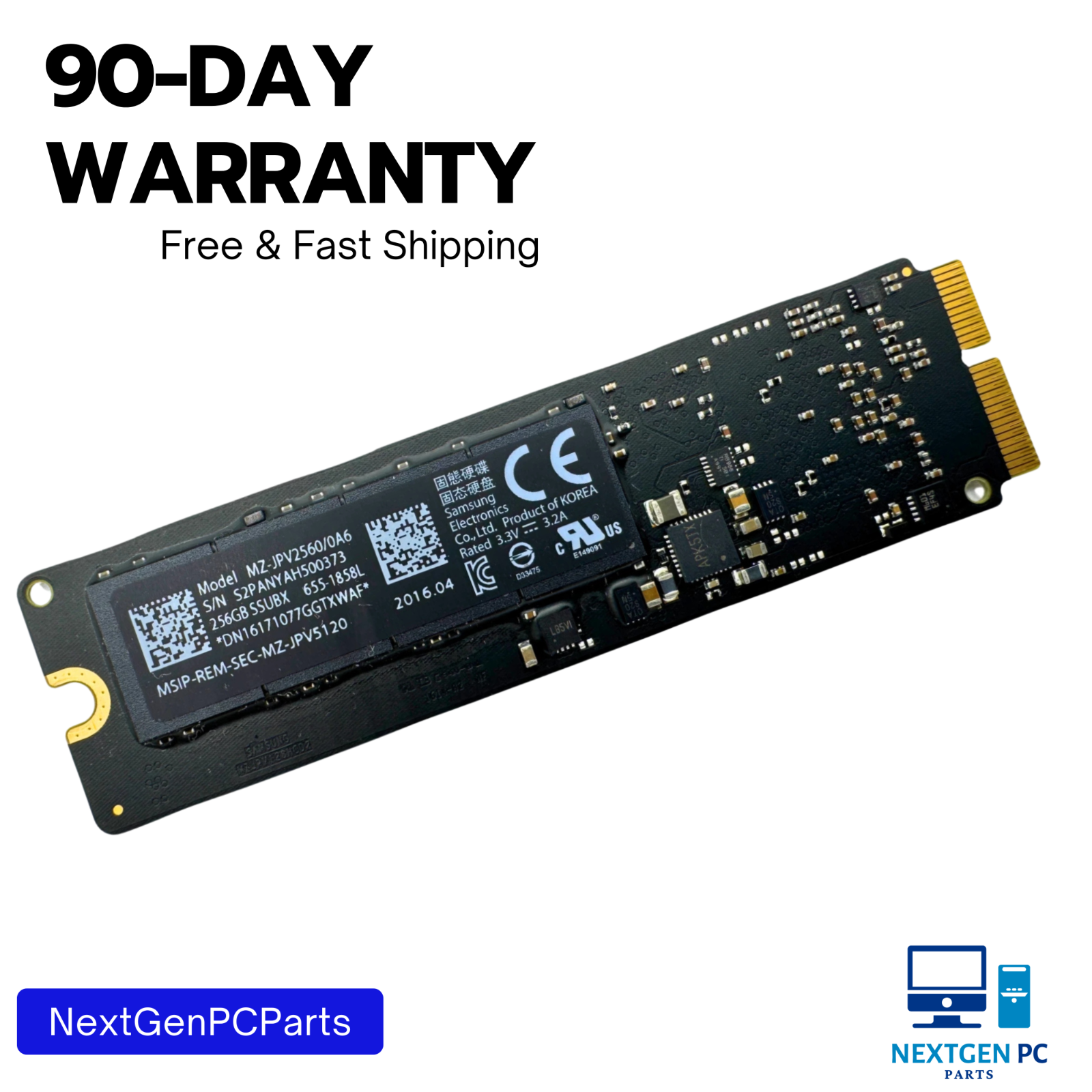 Apple Samsung 256GB SSD MZ-JPV2560/0A6 655-1858L iMac 27" A1419 Late 2013–2015