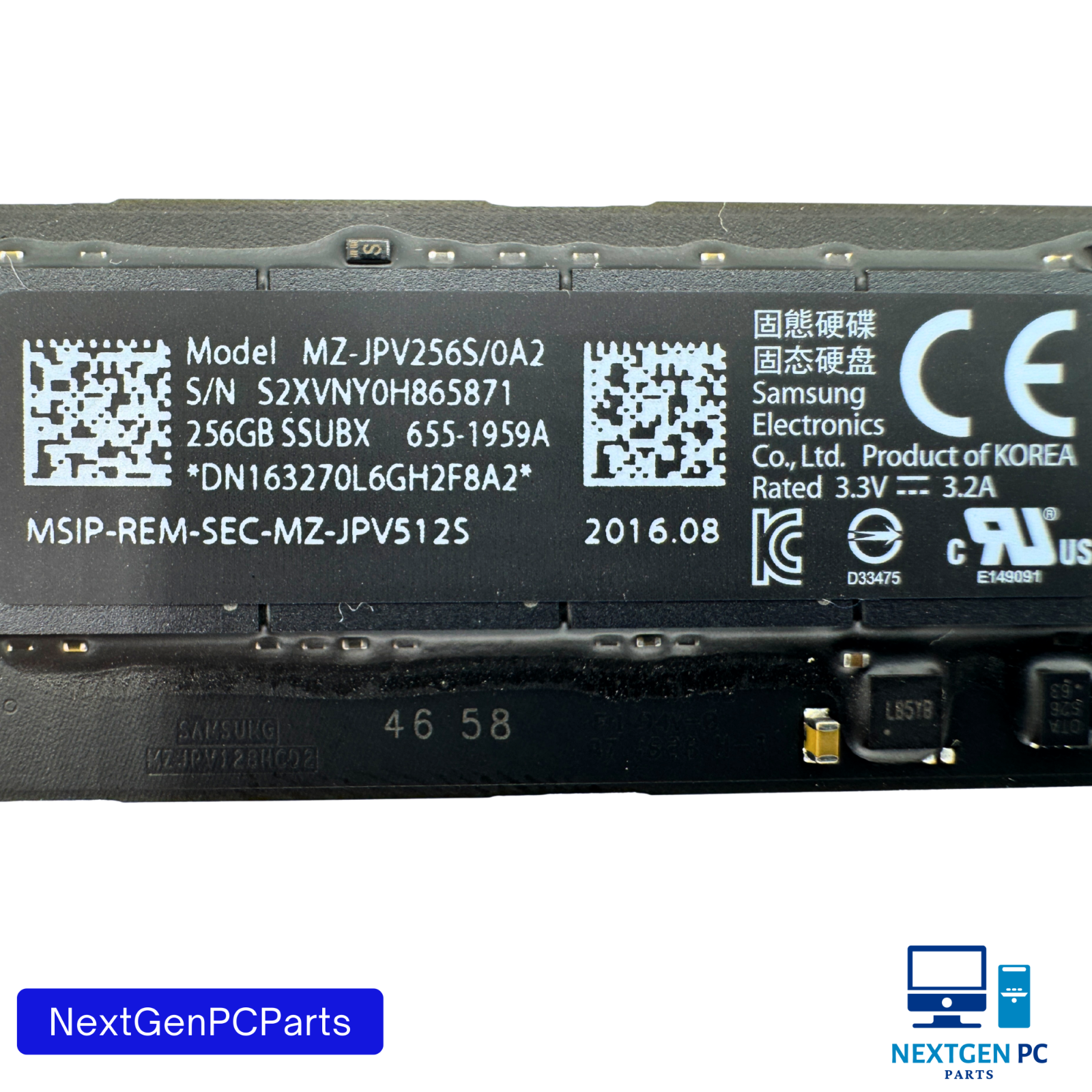 Samsung MZ-JPV256S/0A2 256GB SSD for MacBook Apple SSUBX 2013 2014