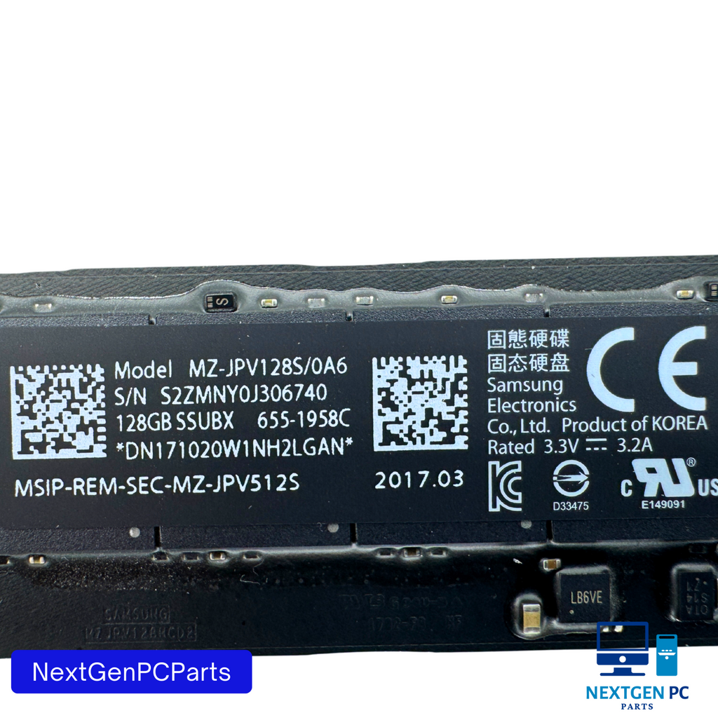 MacBook Air A1466 2015 2017 Samsung 128GB SSD MZ-JPV128S/0A2 655-1958A