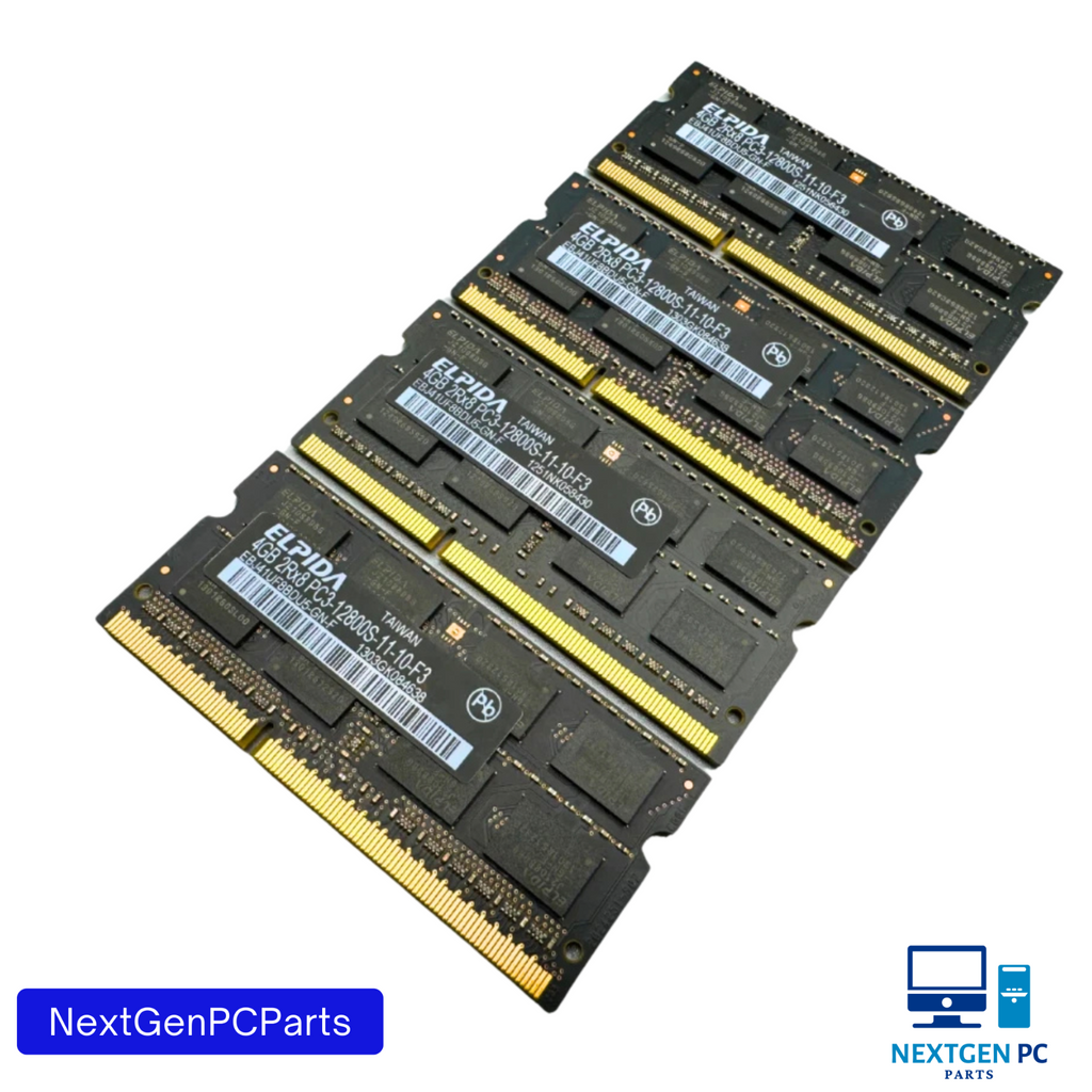 16GB (4x4GB) PC3-12800s DDR3-1600MHz 2Rx8 Non-ECC Elpida EBJ41UF8BDU5-GN-F