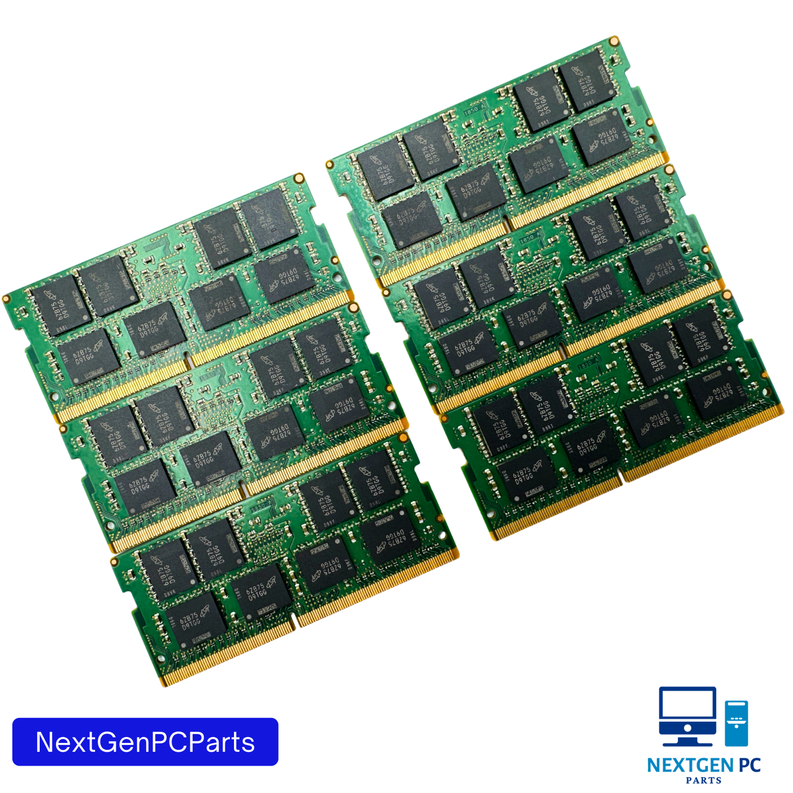 Lot of 6 Micron 8GB DDR4 Laptop RAM 2133 MHz 2rx8 MTA16ATF1G64HZ-2G1B1