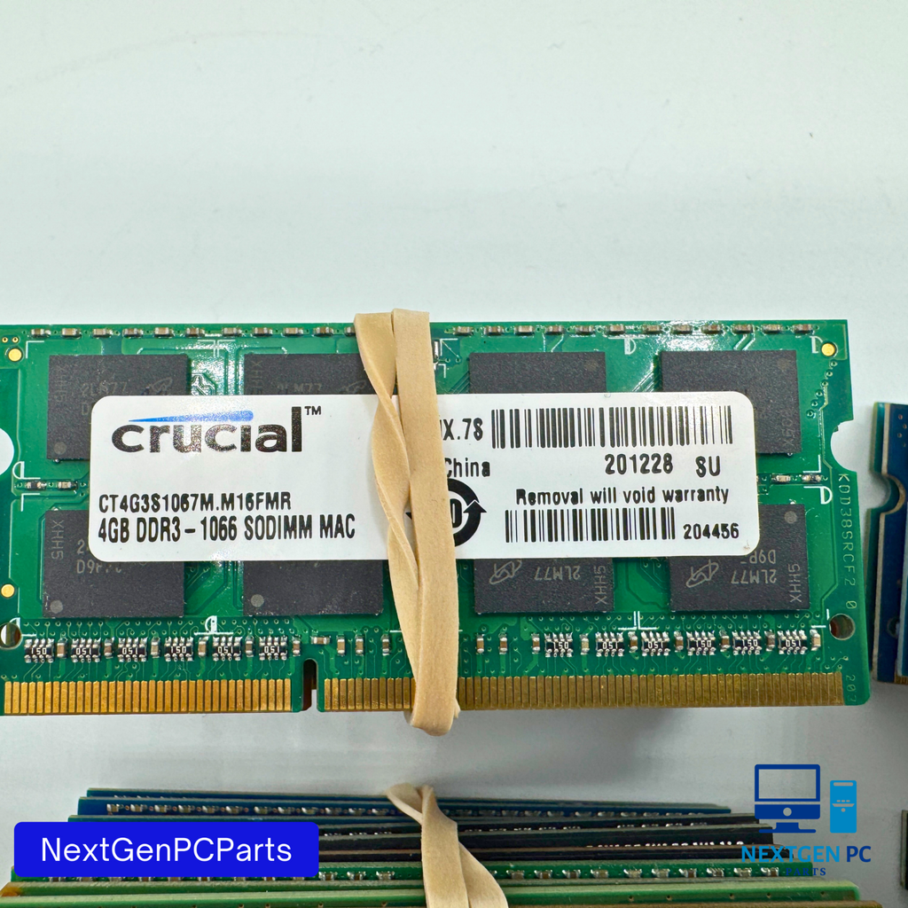 Lot of 50 Mixed 4GB DDR3 SO-DIMM Laptop RAM PC3-8500S 10600S 12800S