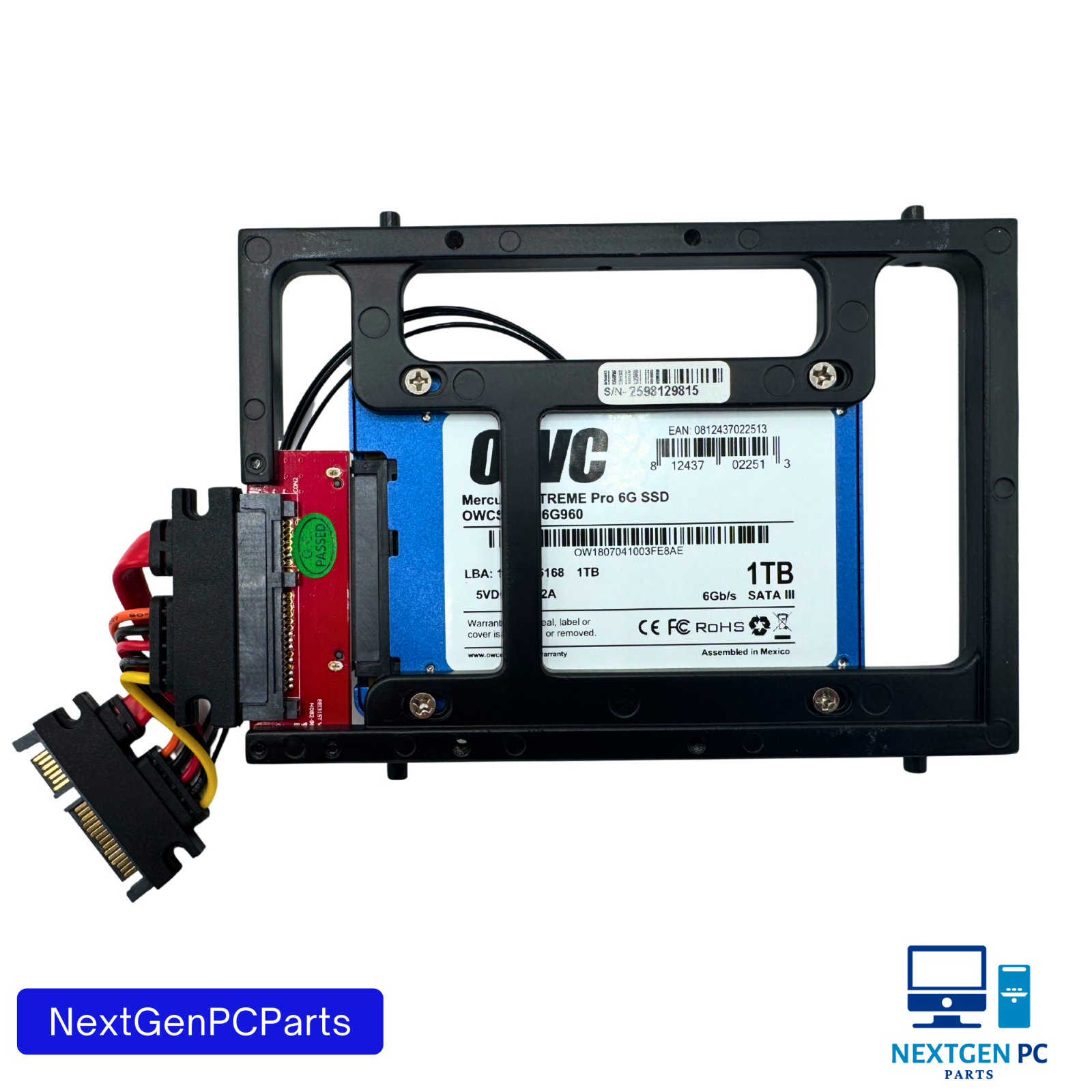 OWC 1TB Mercury Extreme Pro 6G 2.5" SATA III SSD w/ Mounting Brackets Adapters